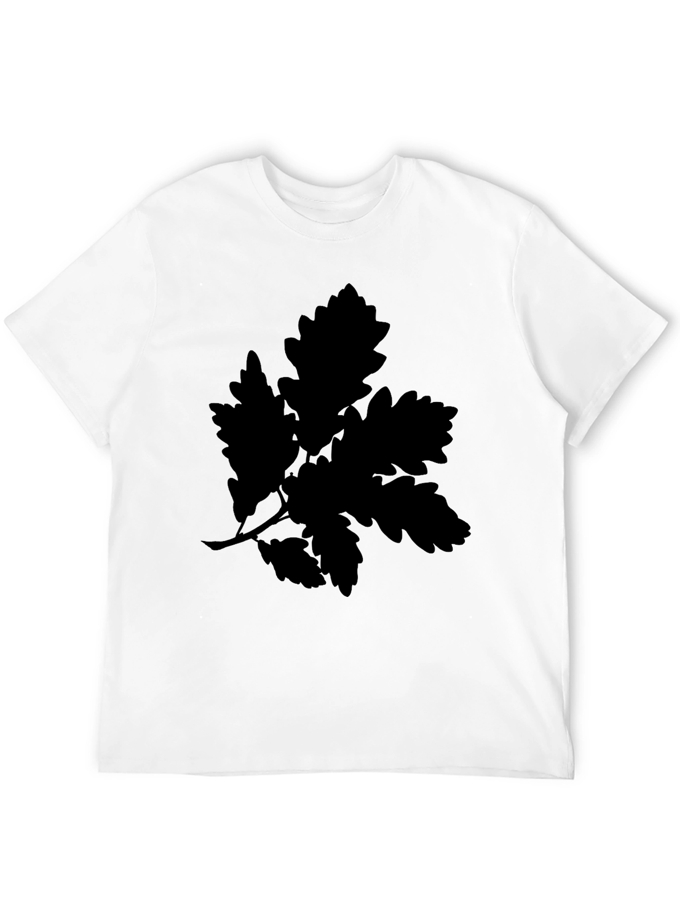 Leaf Silhouette Black T-Shirt