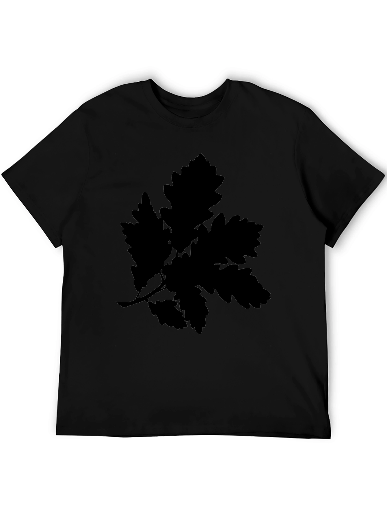 Leaf Silhouette Black T-Shirt