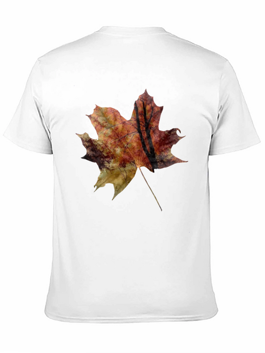Autumn Leaf Graphic Tee - Unisex Black T-Shirt
