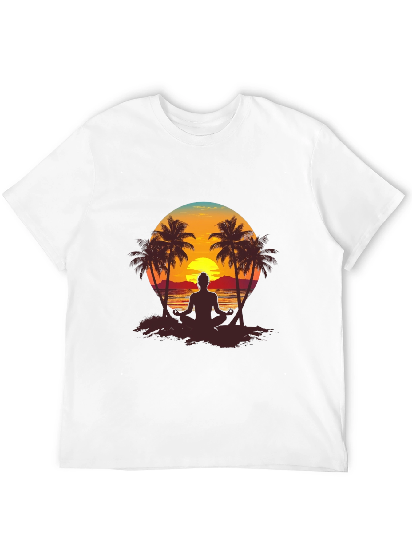 Sunset Beach Yoga Graphic Tee