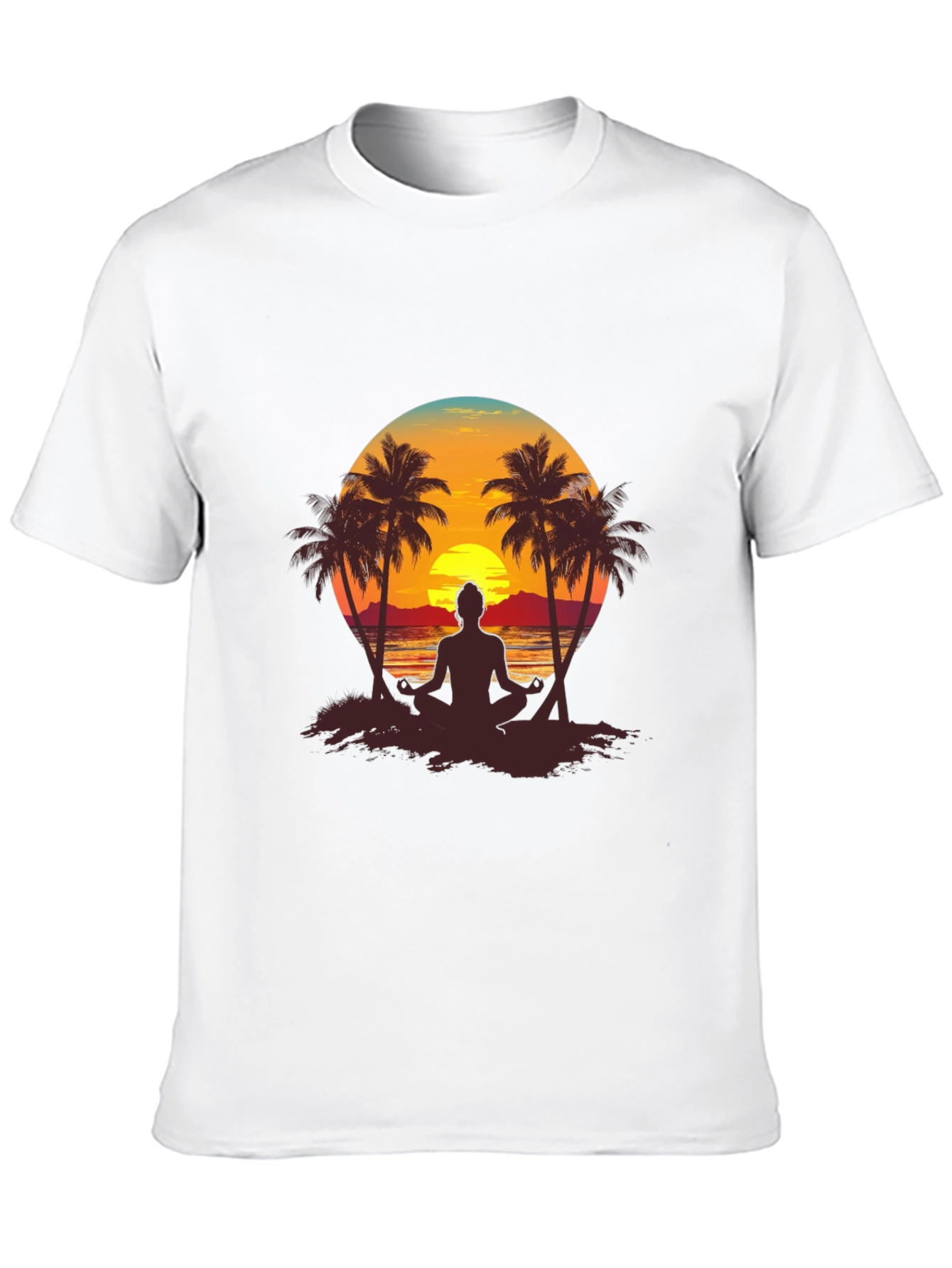 Sunset Beach Yoga Graphic Tee