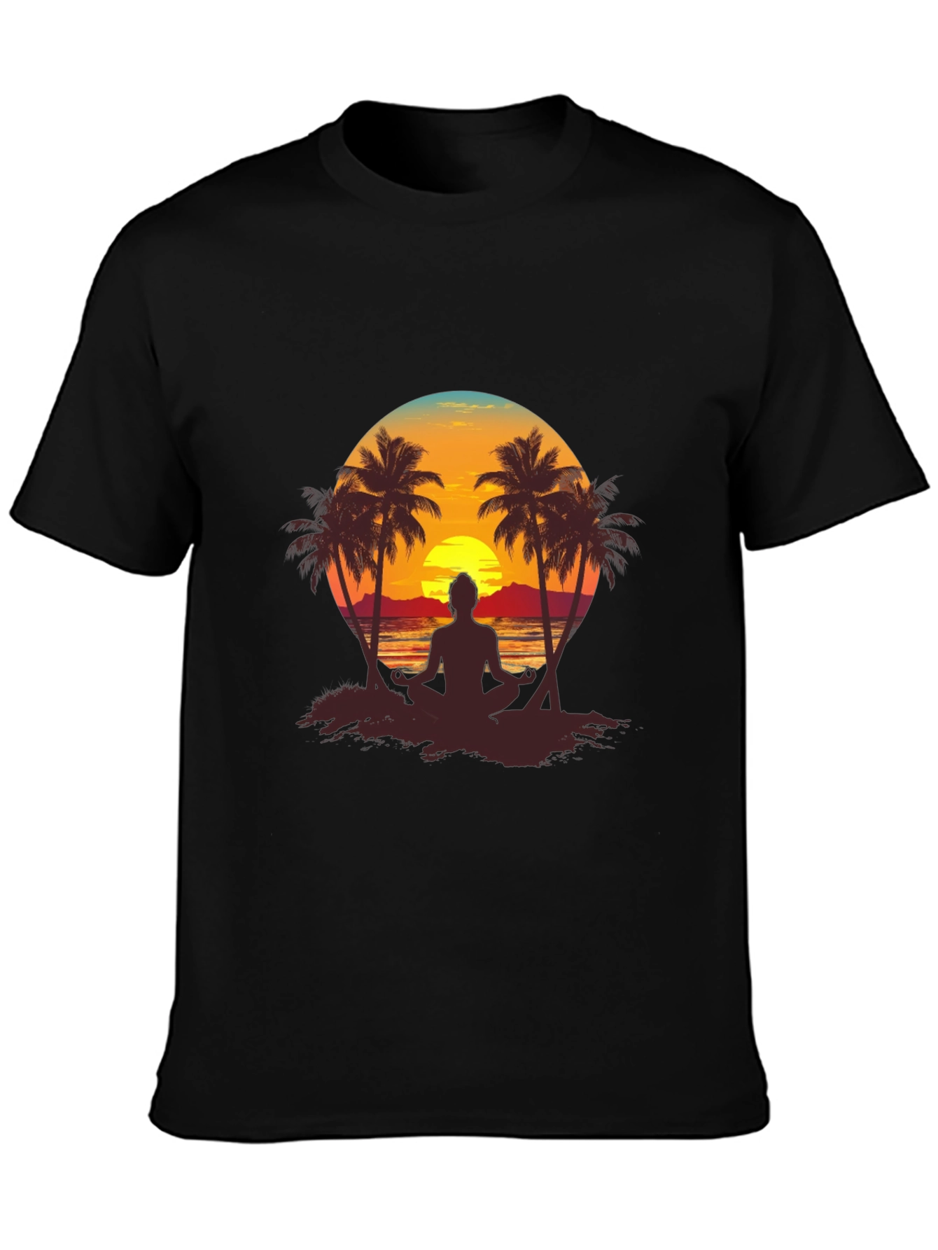 Sunset Beach Yoga Graphic Tee