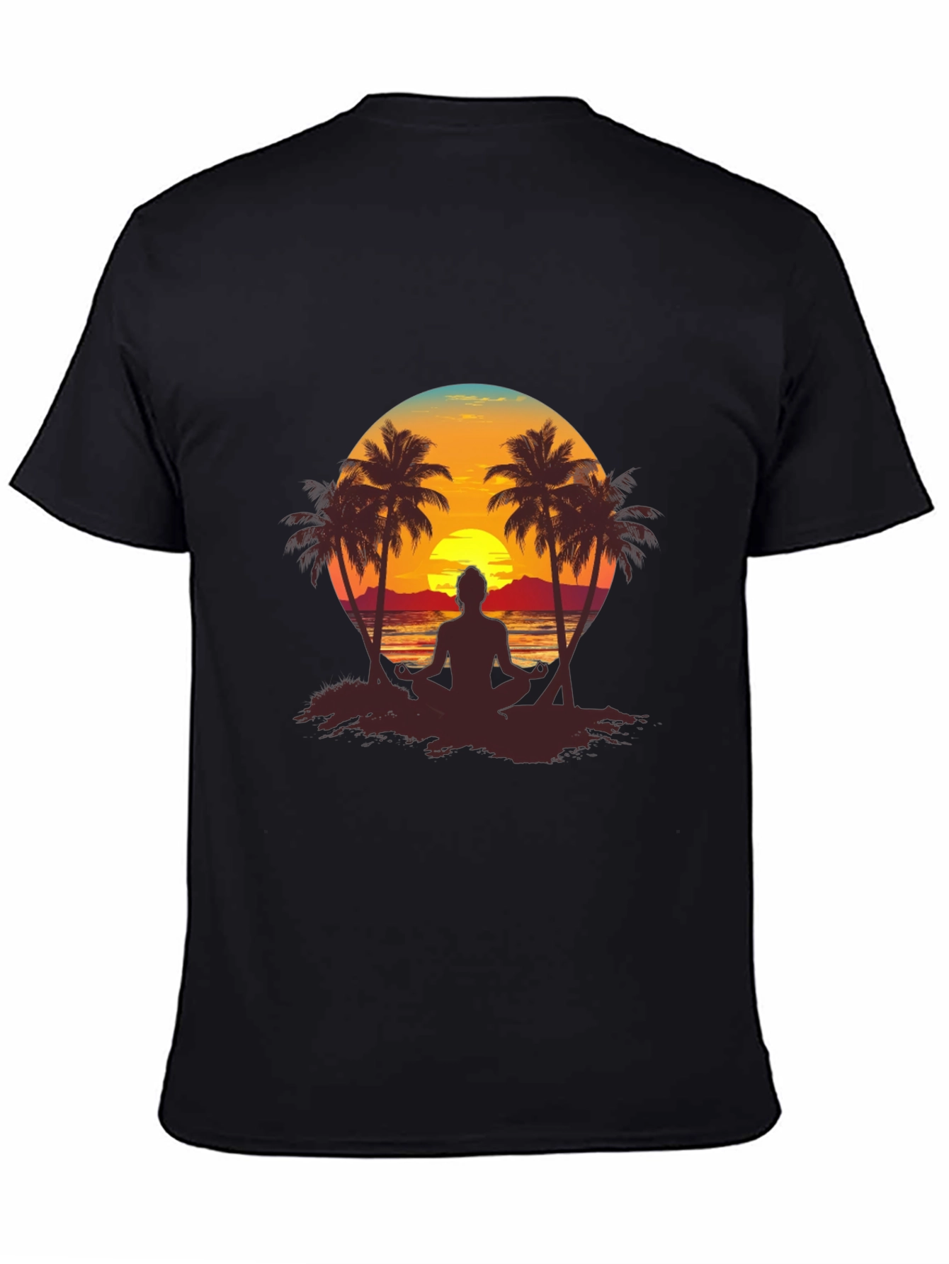 Sunset Beach Yoga Graphic Tee