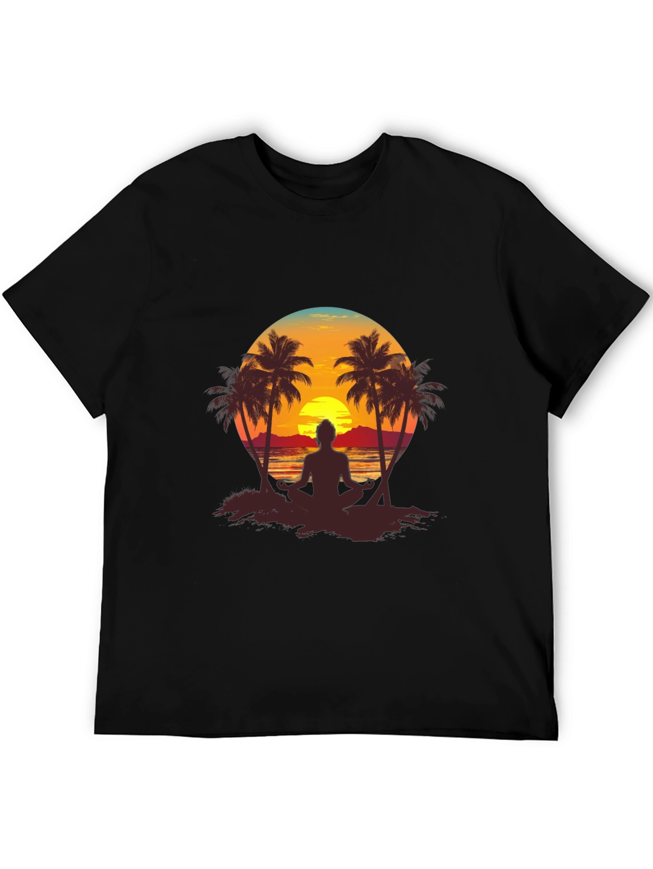 Sunset Beach Yoga Graphic Tee