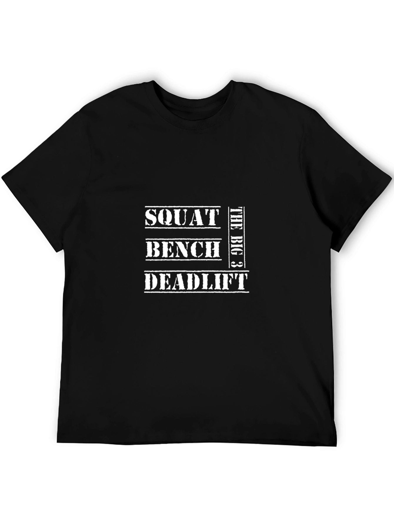 The Big 3 Squat Bench Deadlift Black T-Shirt