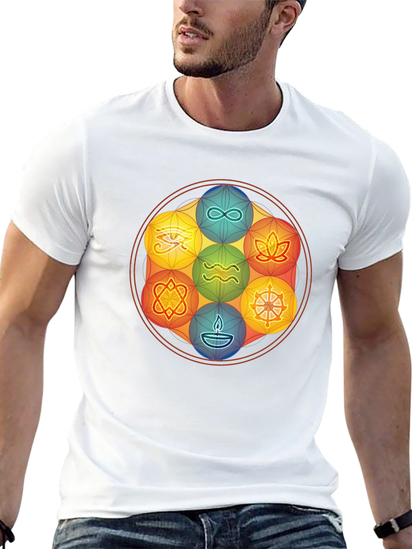Symbolic Mandala Graphic Tee - Stylish and Comfortable