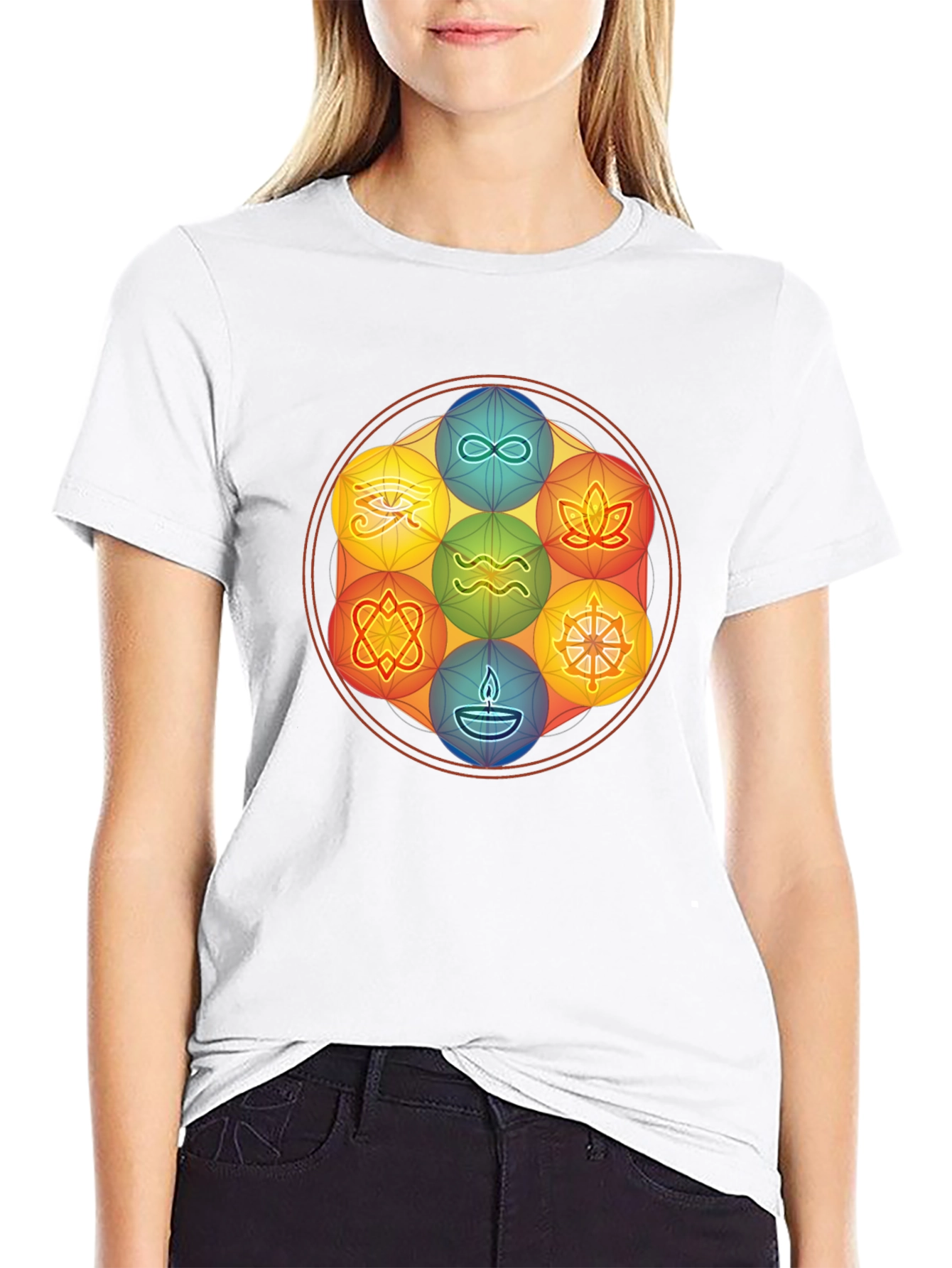 Symbolic Mandala Graphic Tee - Stylish and Comfortable