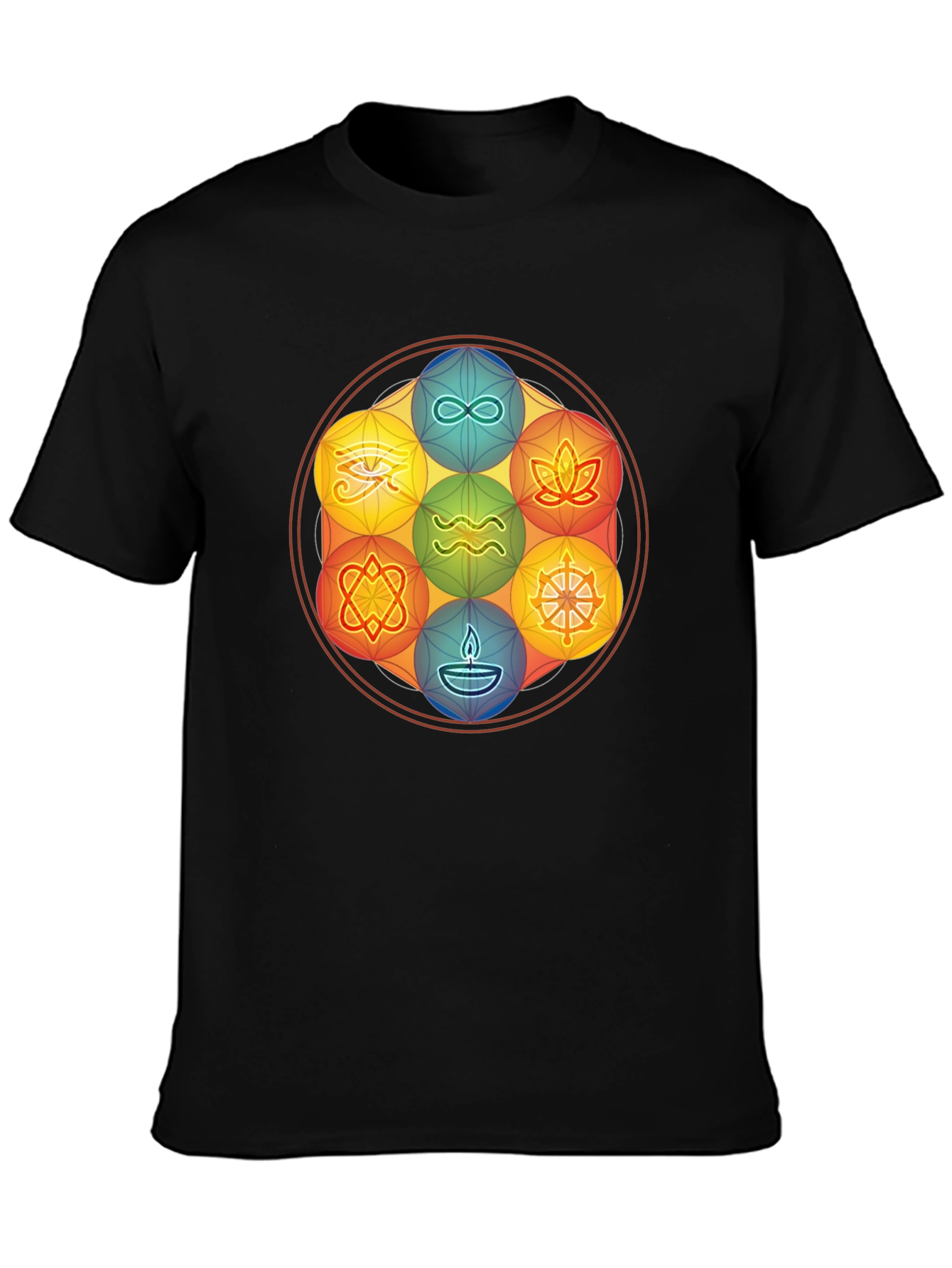 Symbolic Mandala Graphic Tee - Stylish and Comfortable