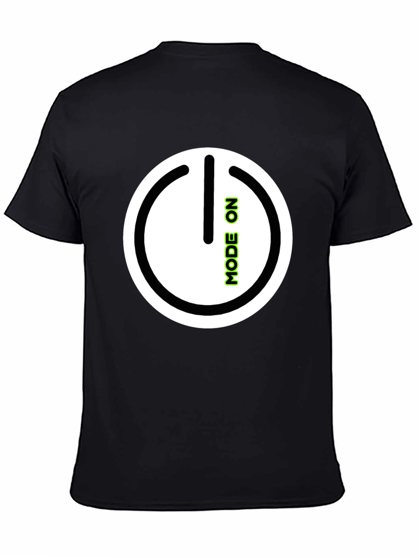 Mode On Black Graphic Tee