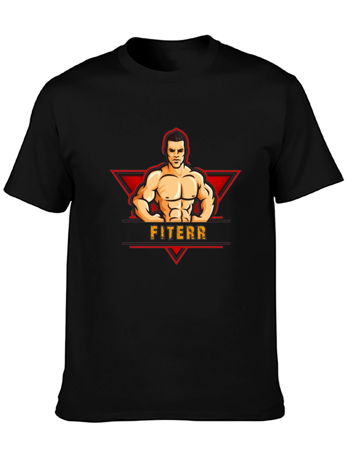 Fiterr Graphic Tee - Black T-Shirt