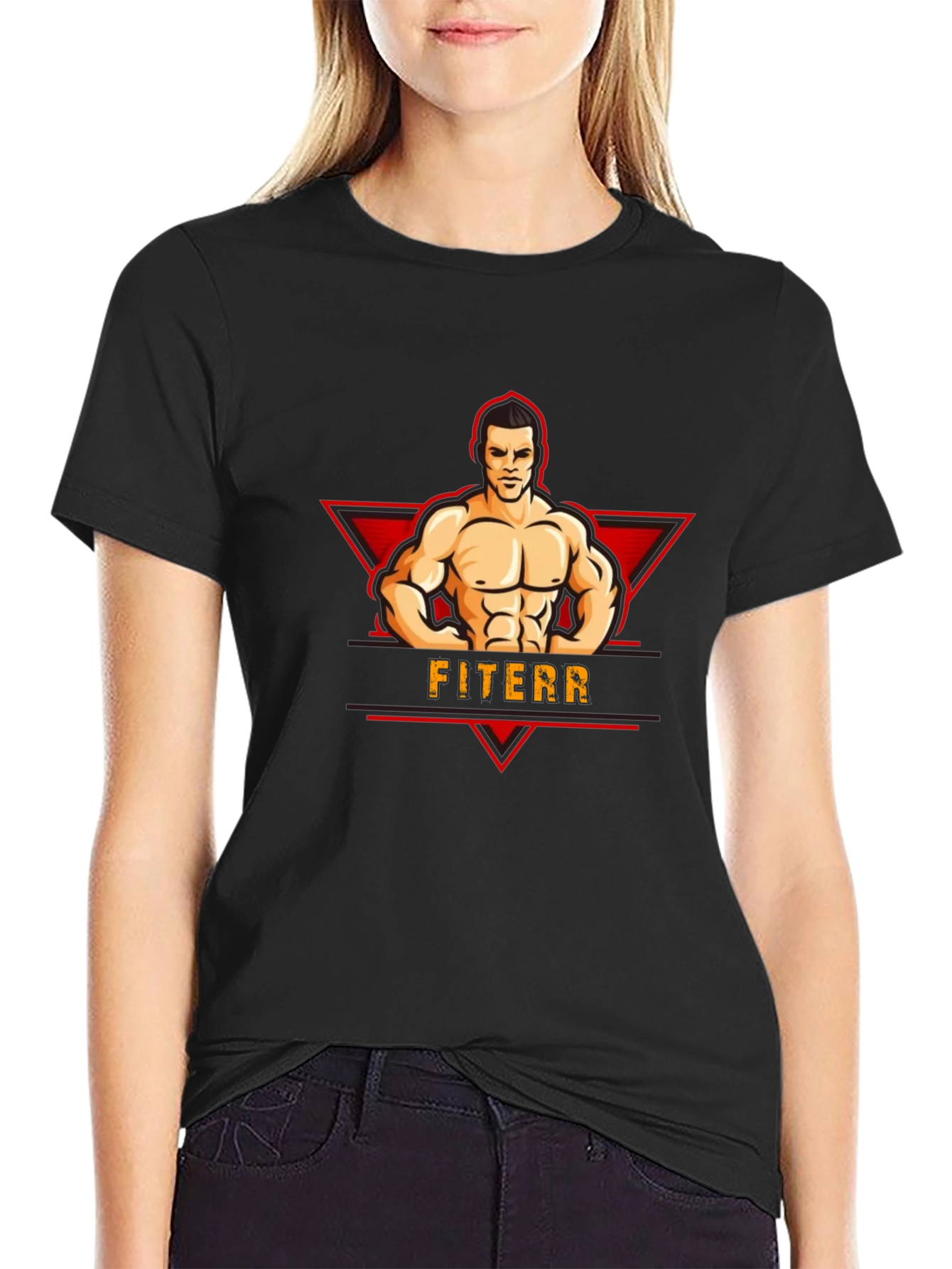 Fiterr Graphic Tee - Black T-Shirt