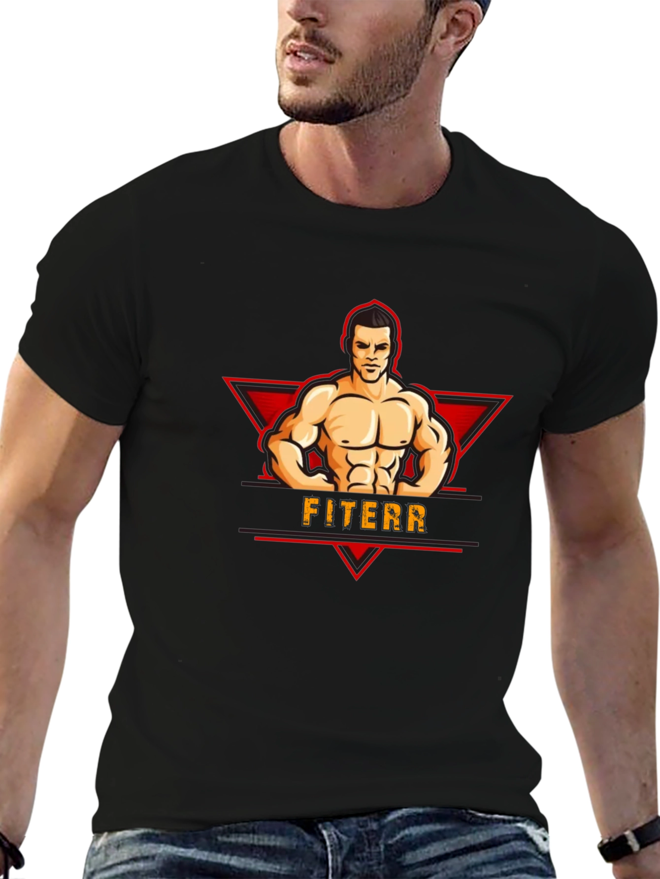 Fiterr Graphic Tee - Black T-Shirt
