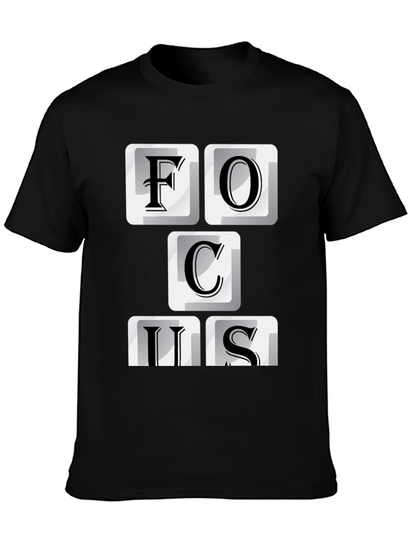 Focus T-Shirt - Funny Keyboard Letter Design