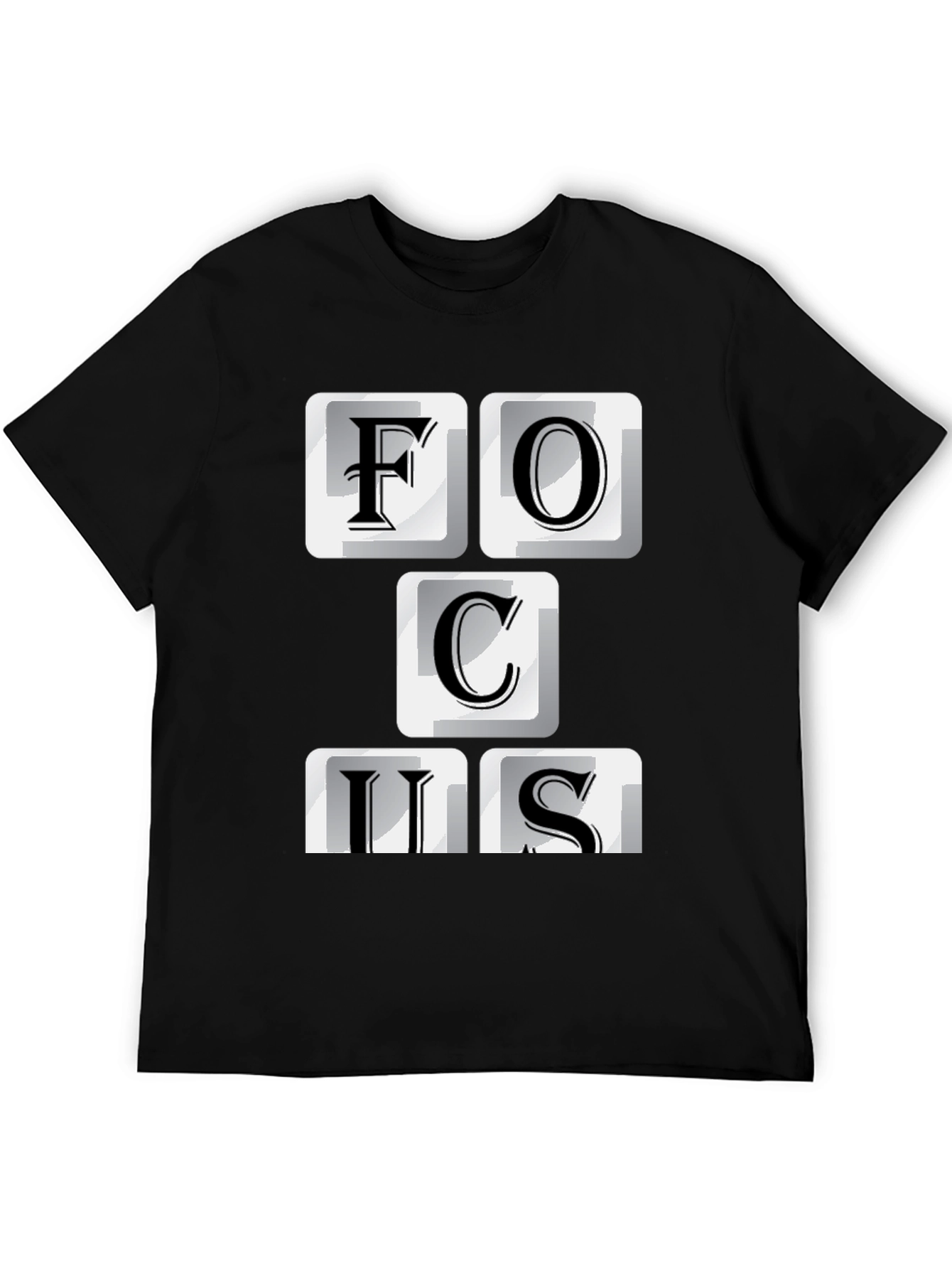 Focus T-Shirt - Funny Keyboard Letter Design