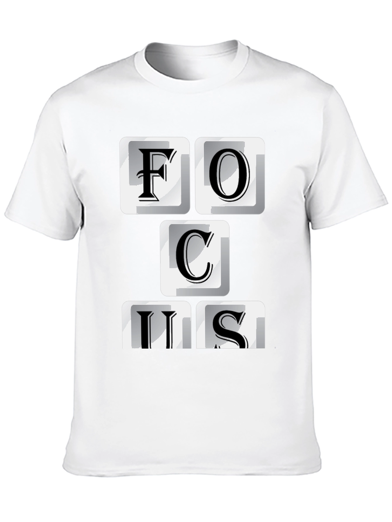 Focus T-Shirt - Funny Keyboard Letter Design