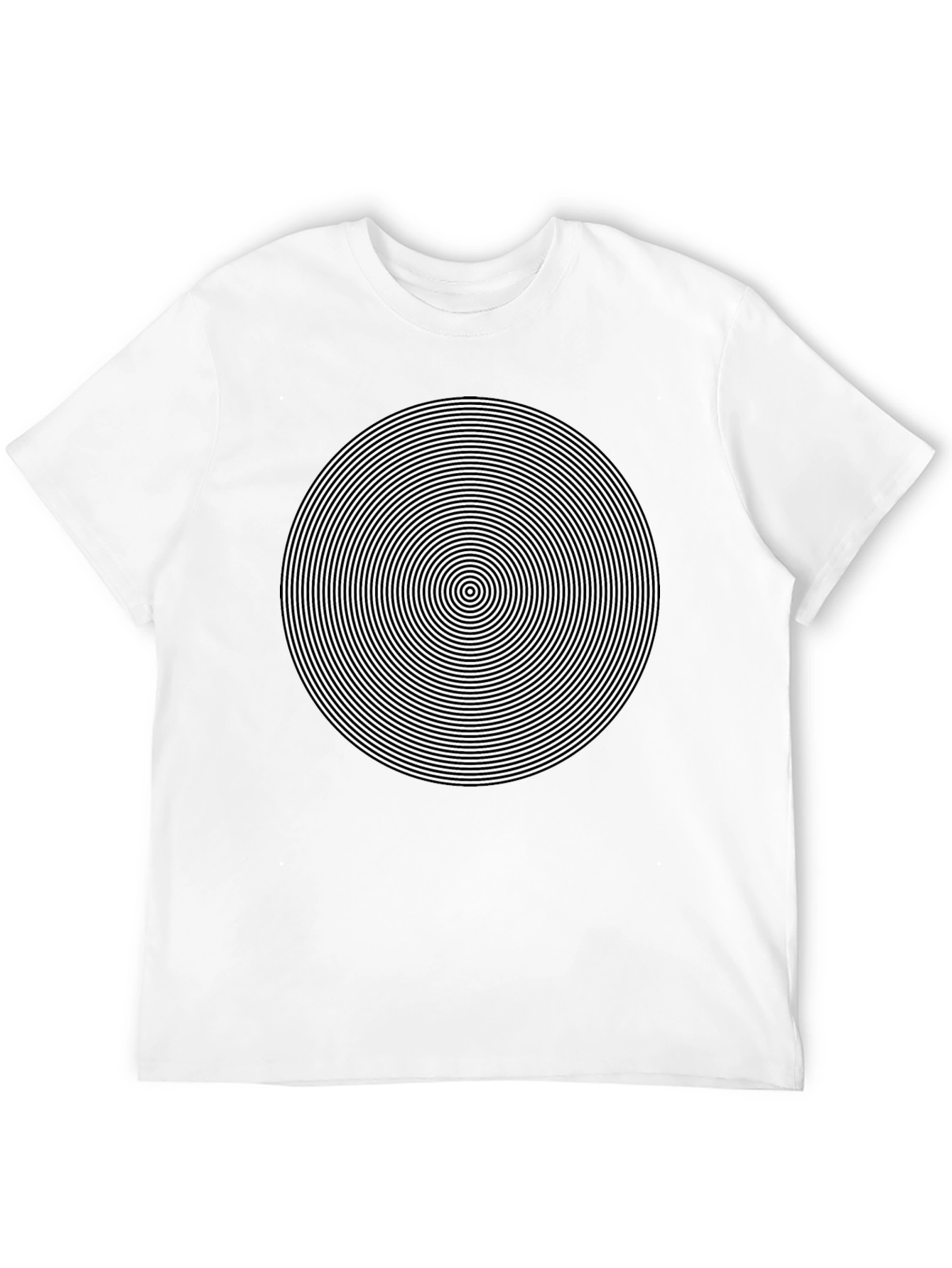 Hypnotic Circle Graphic Tee - Black