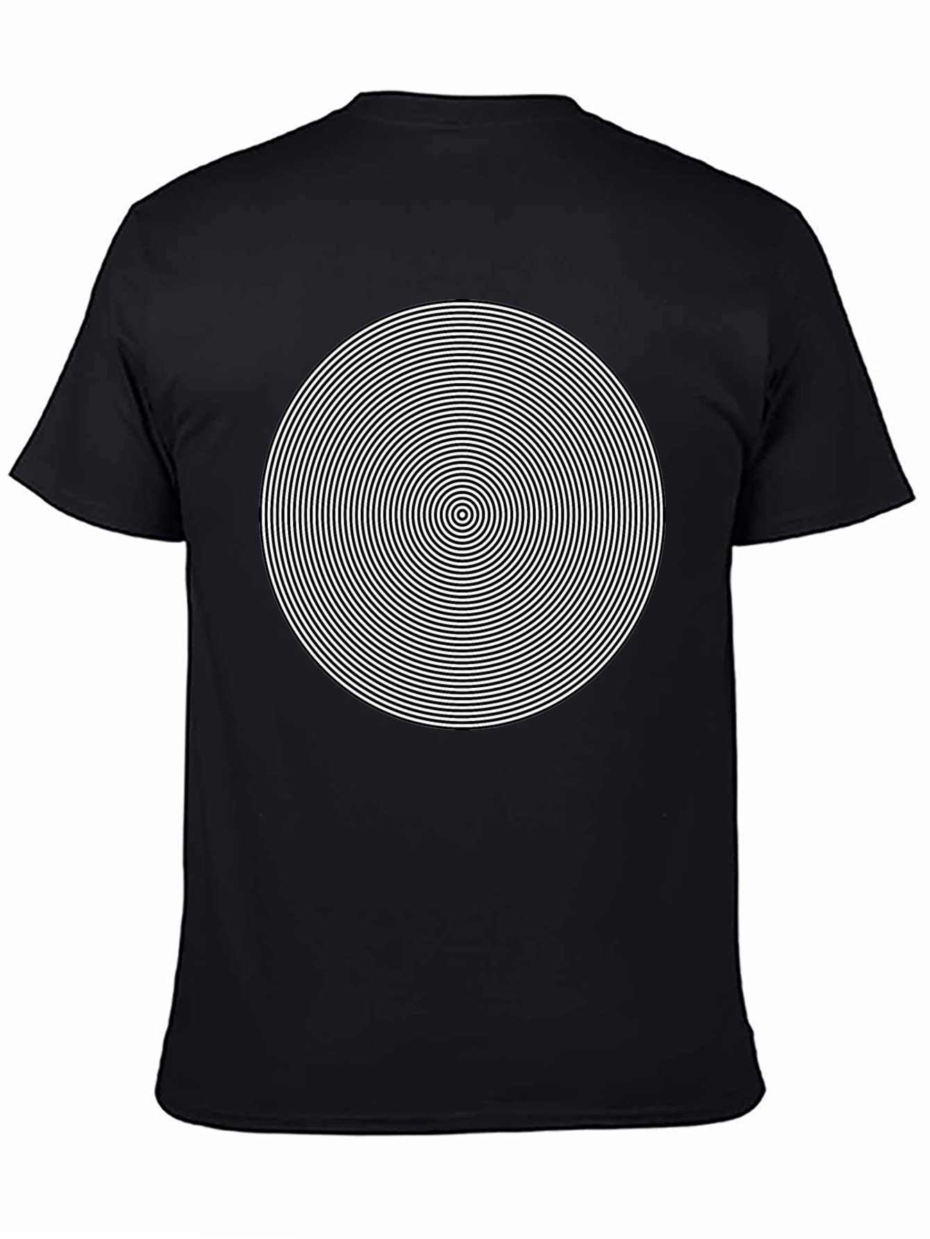 Hypnotic Circle Graphic Tee - Black