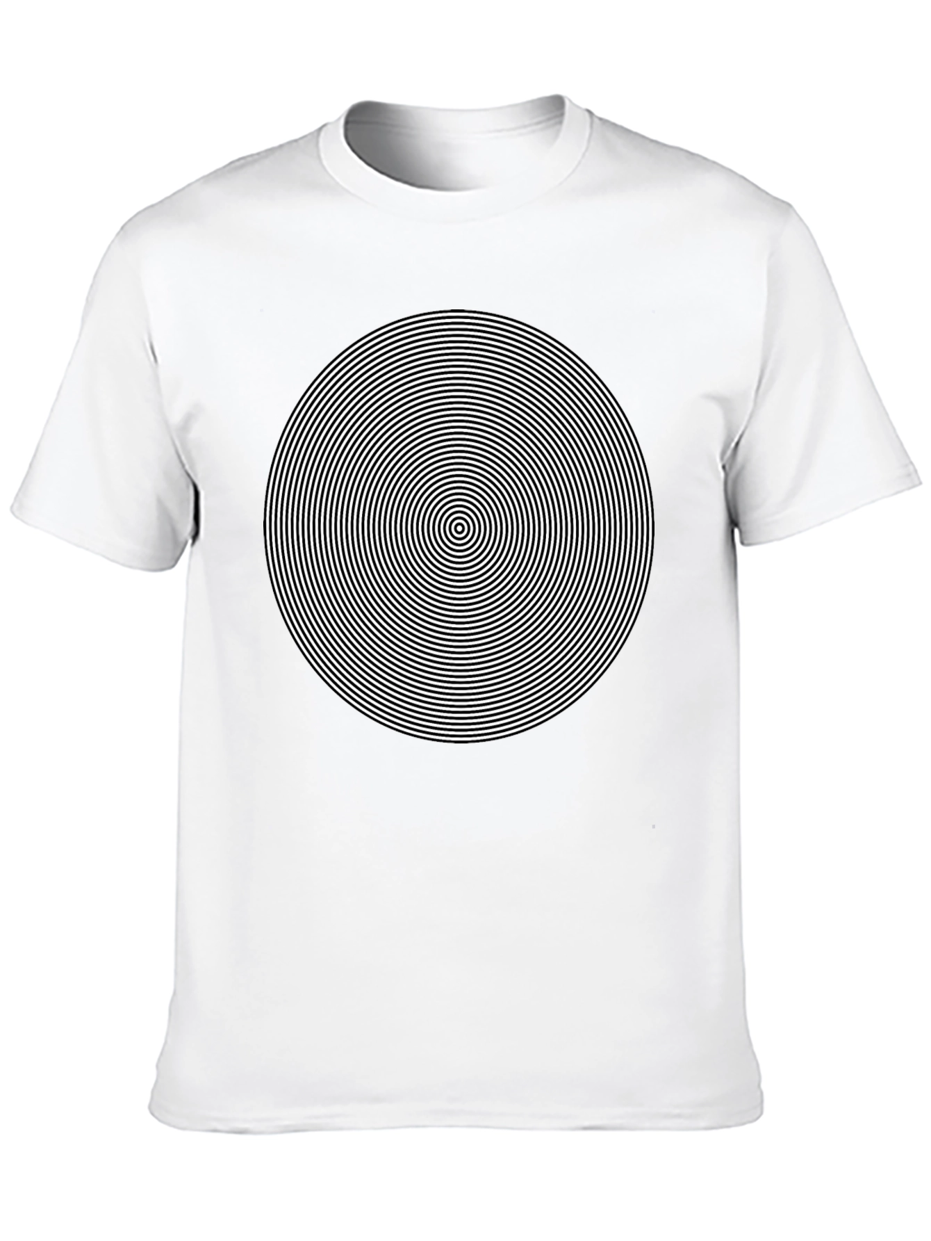 Hypnotic Circle Graphic Tee - Black