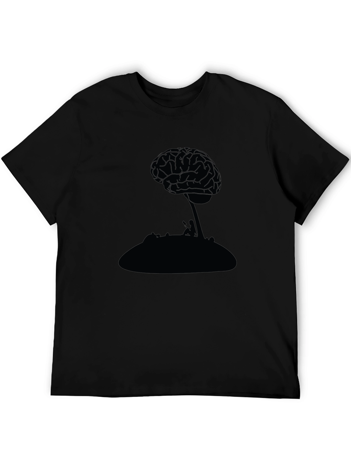 Brain Tree Graphic Tee - Unique Silhouette Design