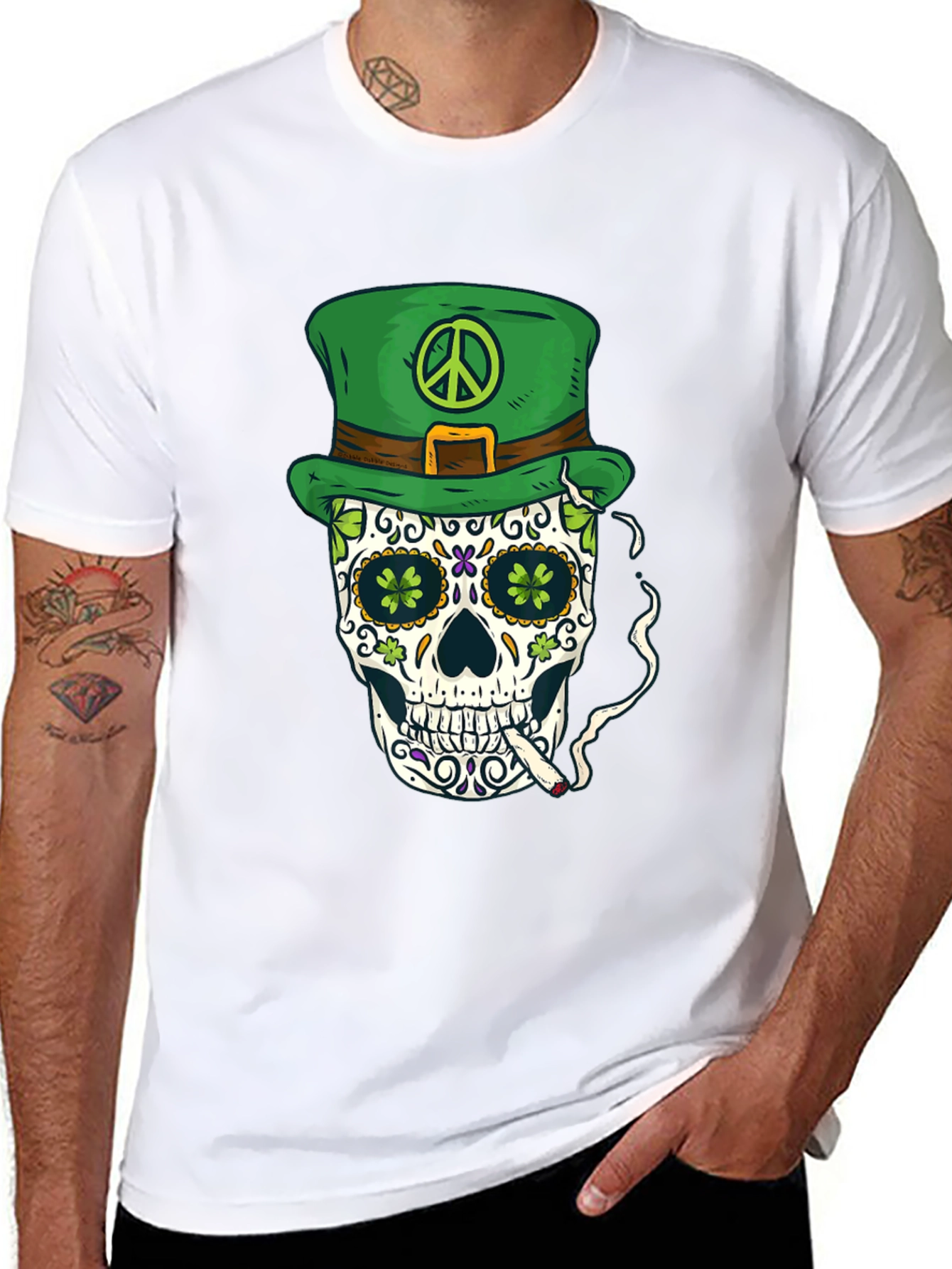St. Patricks Day Skull T-Shirt