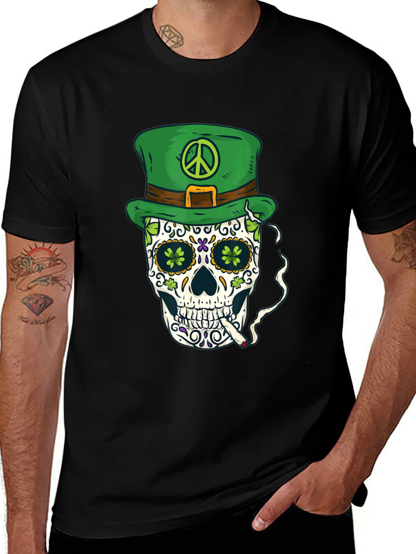 St. Patricks Day Skull T-Shirt