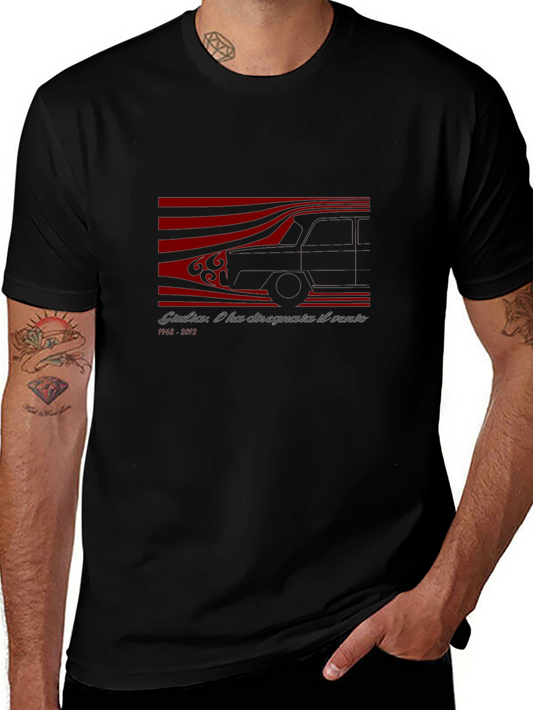 Giulia Wind Design Black T-Shirt