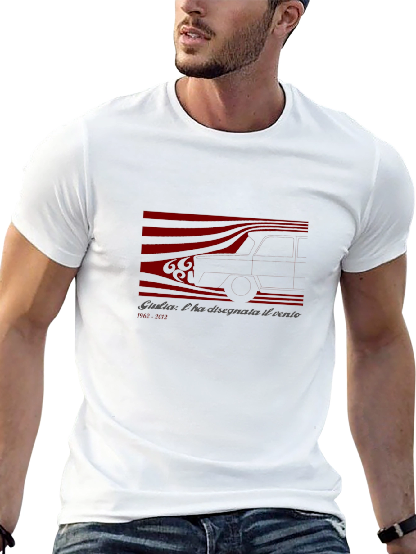 Giulia Wind Design Black T-Shirt