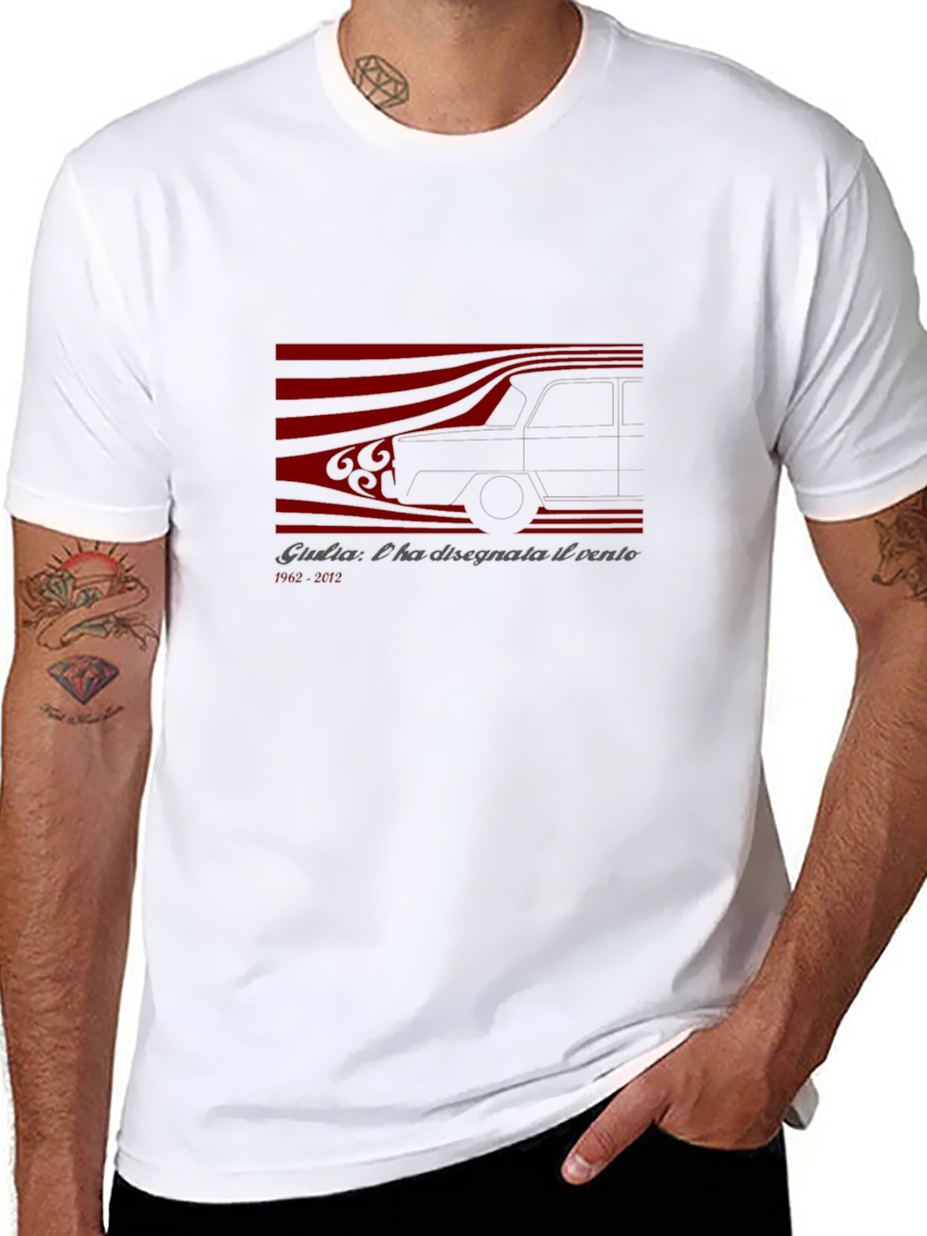 Giulia Wind Design Black T-Shirt