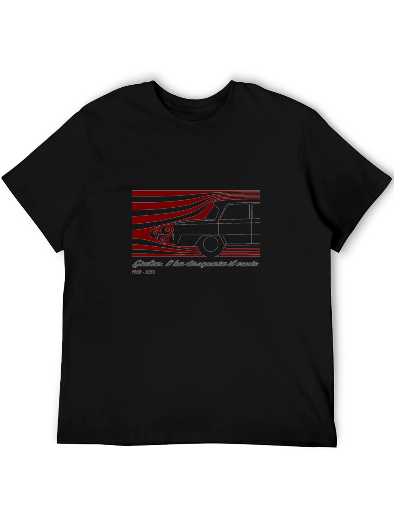 Giulia Wind Design Black T-Shirt