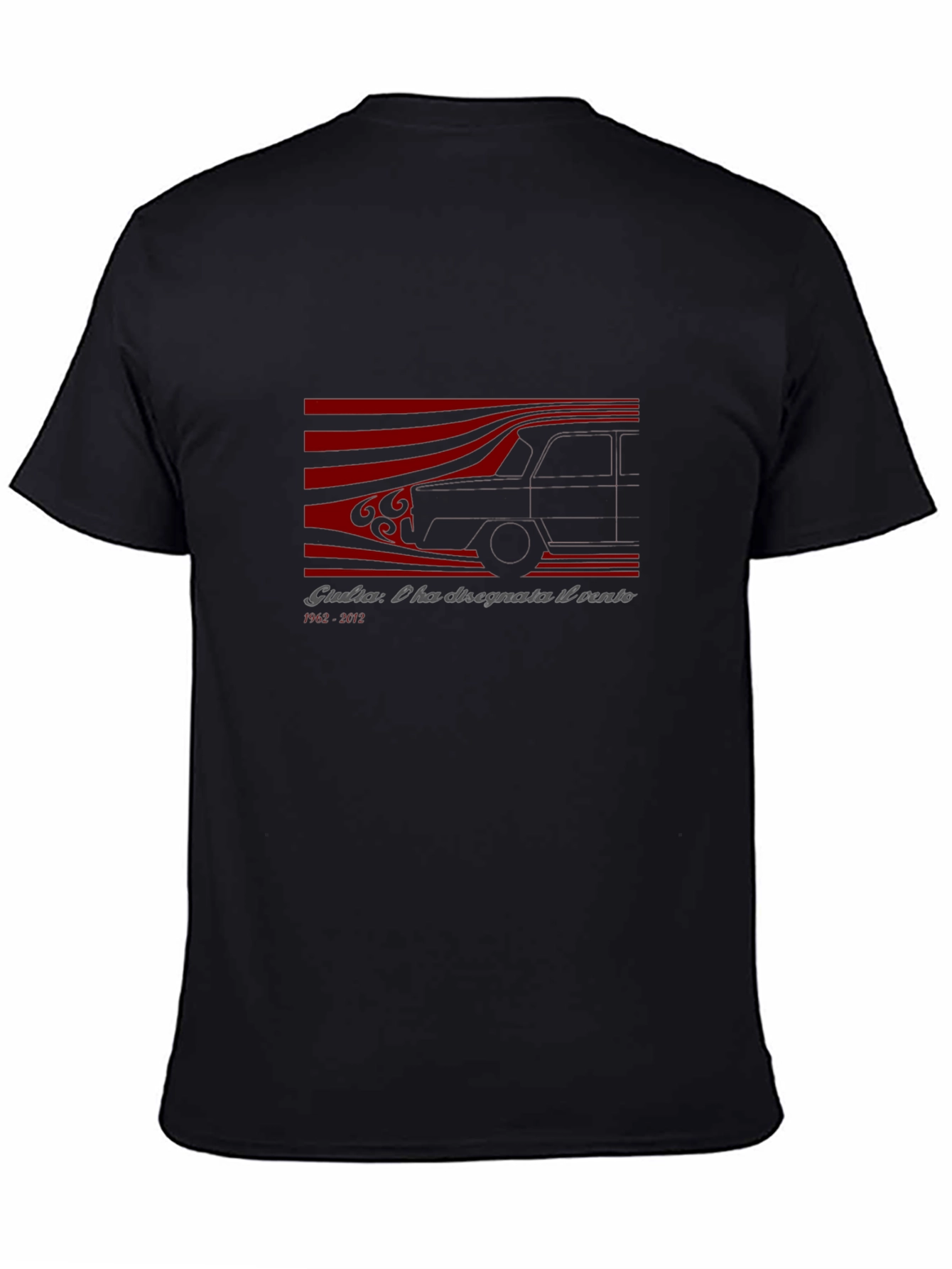 Giulia Wind Design Black T-Shirt
