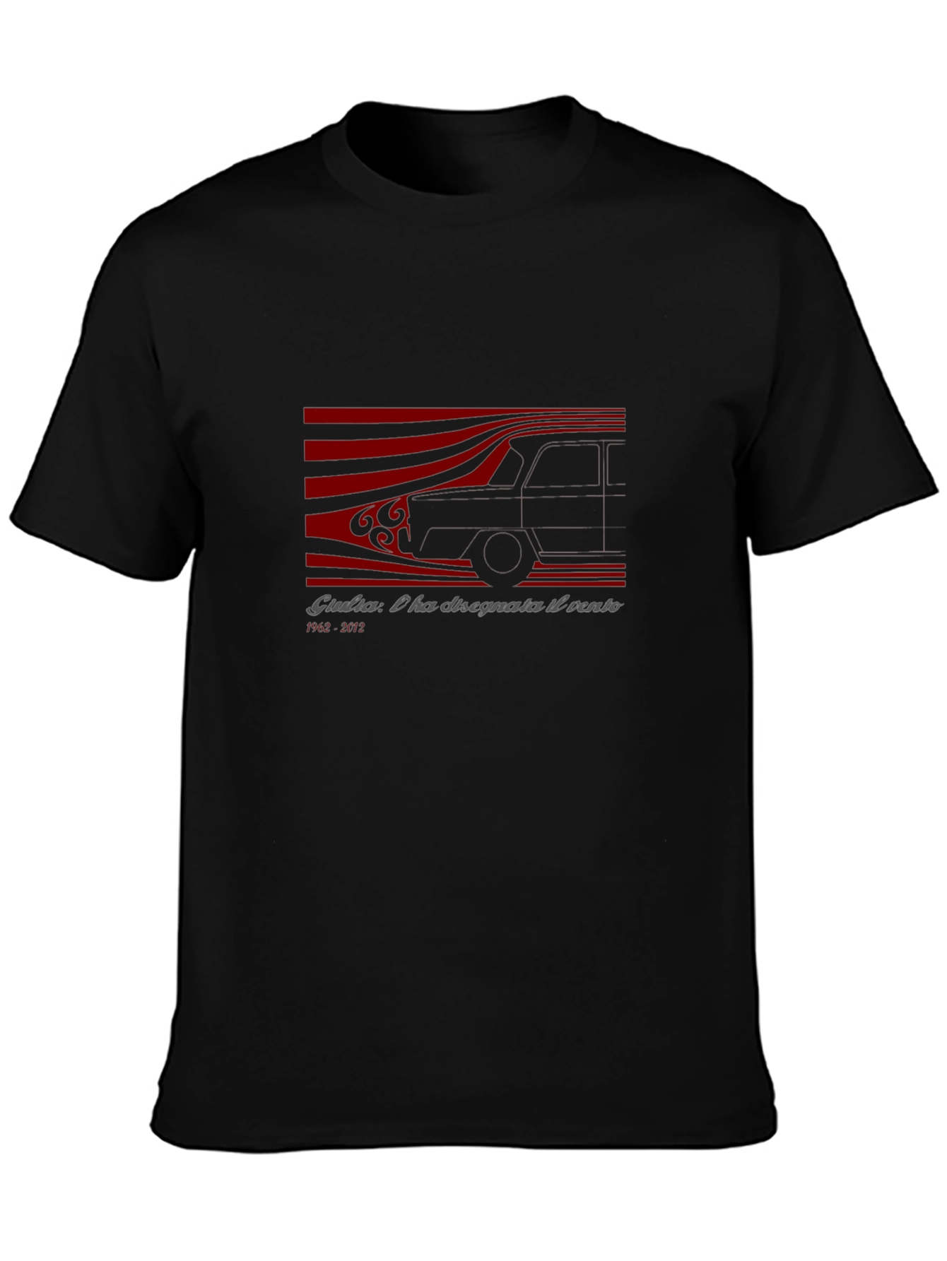 Giulia Wind Design Black T-Shirt