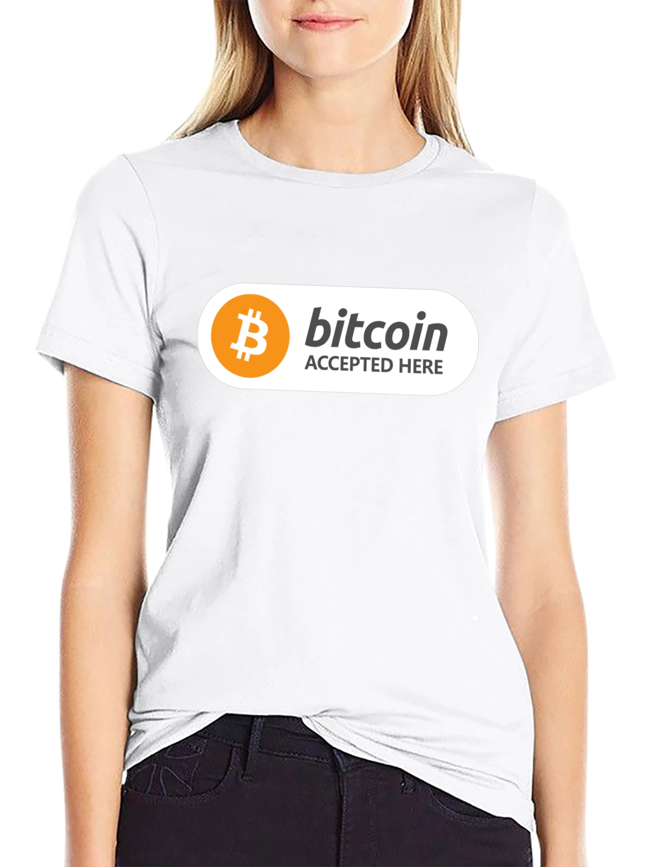 Bitcoin Accepted Here Black T-Shirt