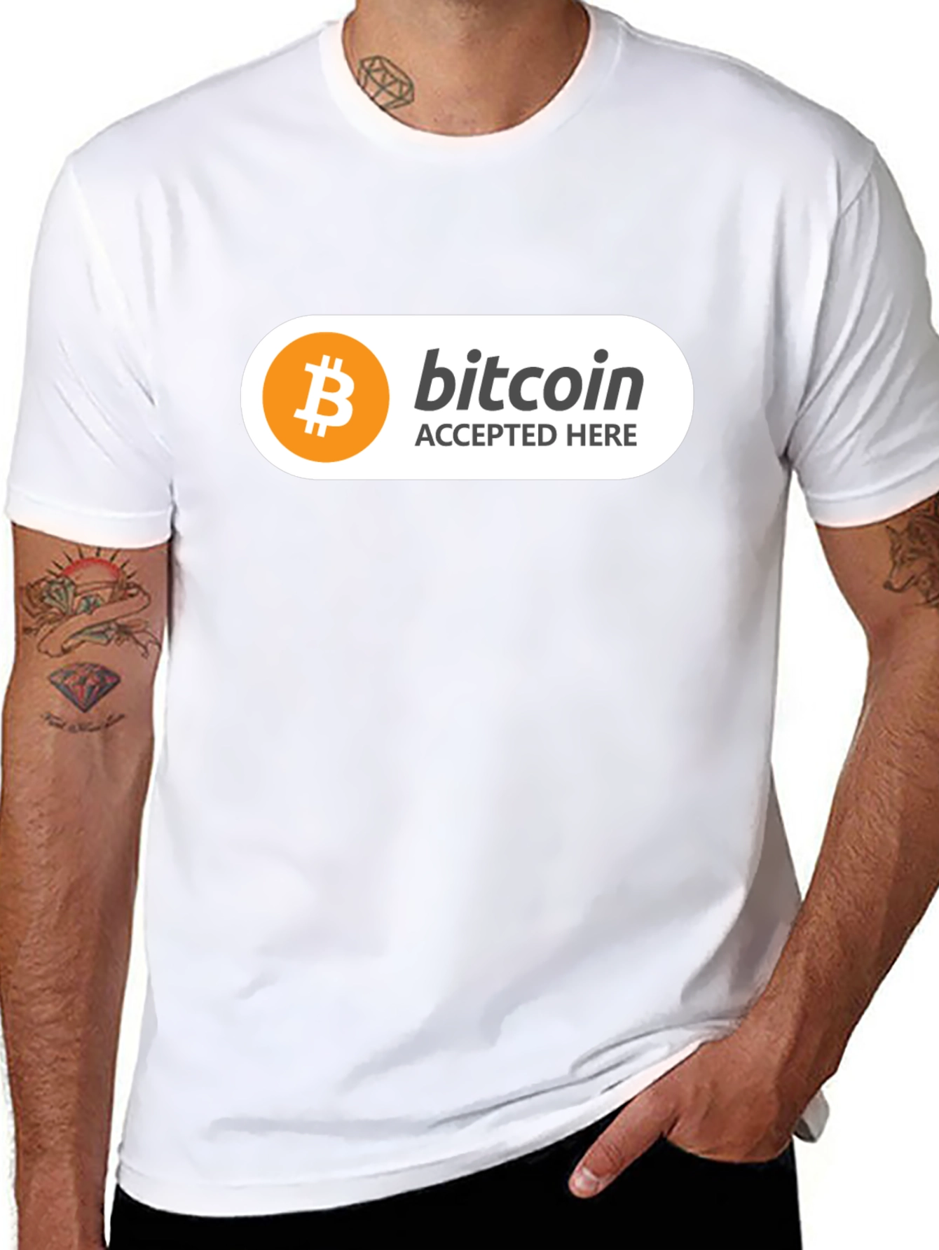 Bitcoin Accepted Here Black T-Shirt