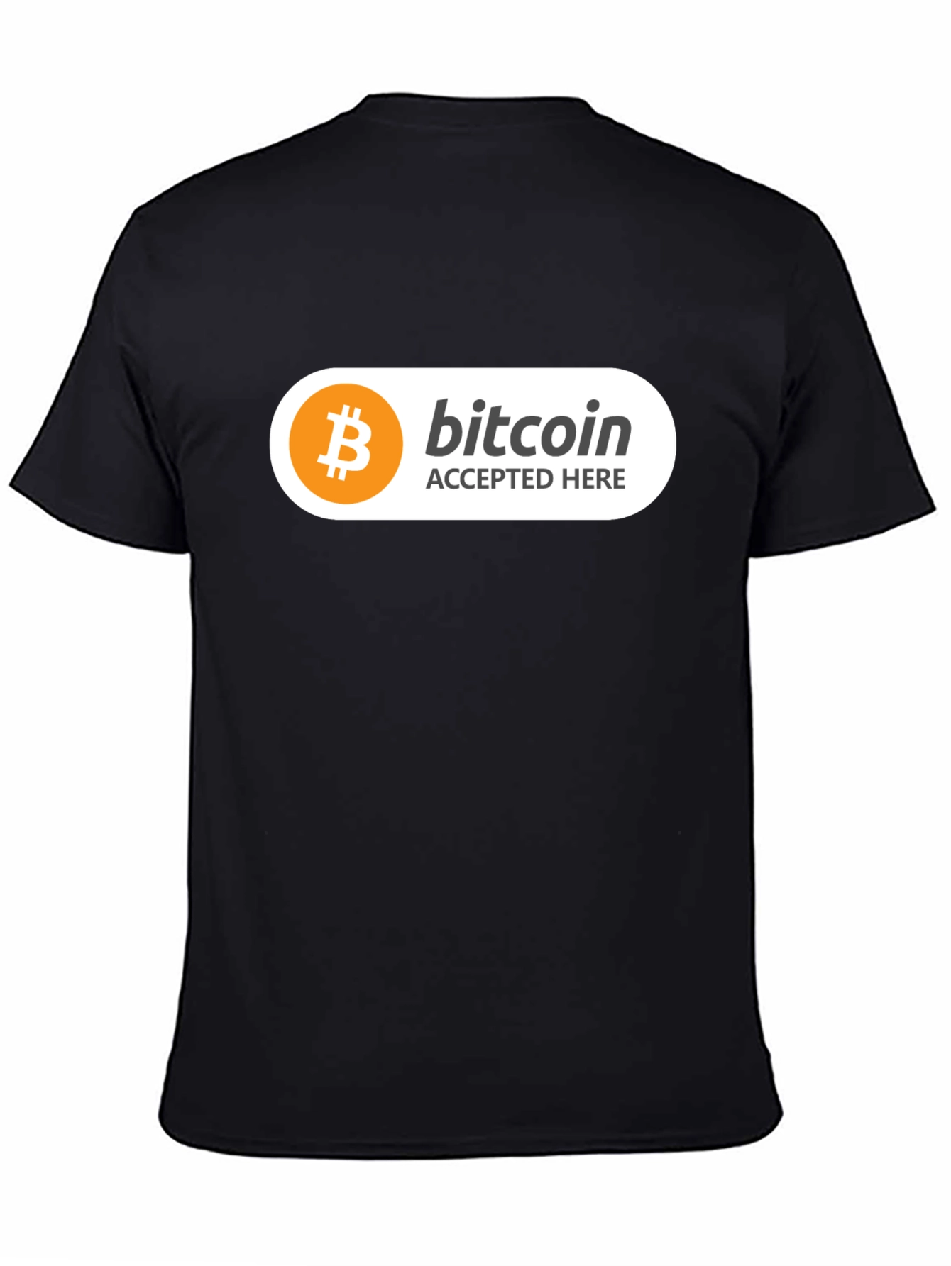 Bitcoin Accepted Here Black T-Shirt