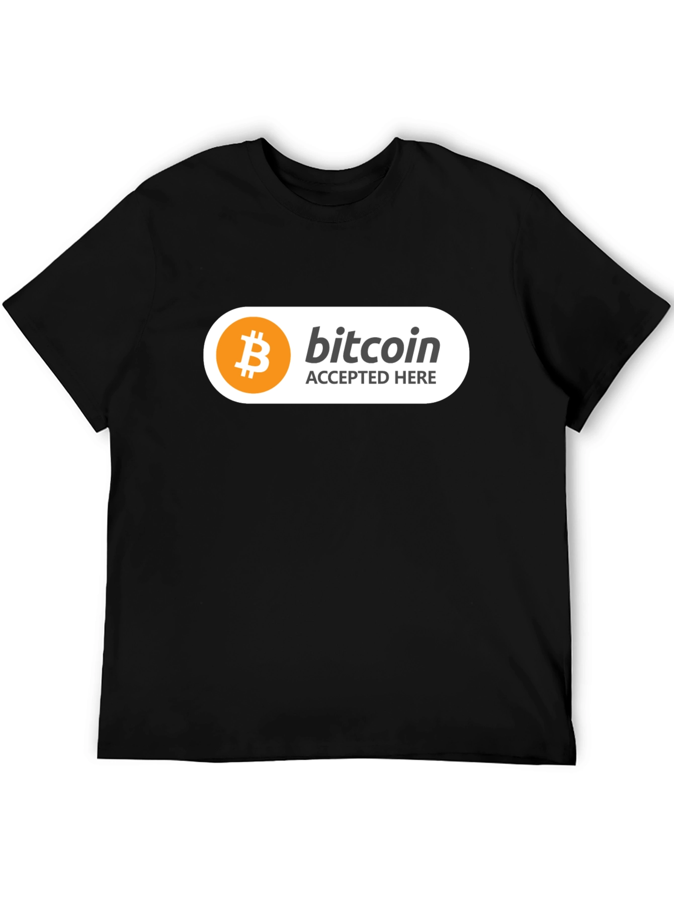 Bitcoin Accepted Here Black T-Shirt