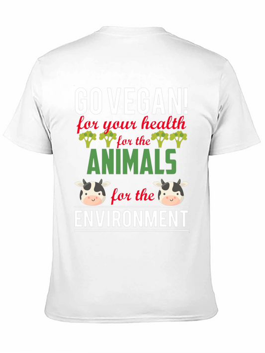Go Vegan T-Shirt - Health Animals Environment