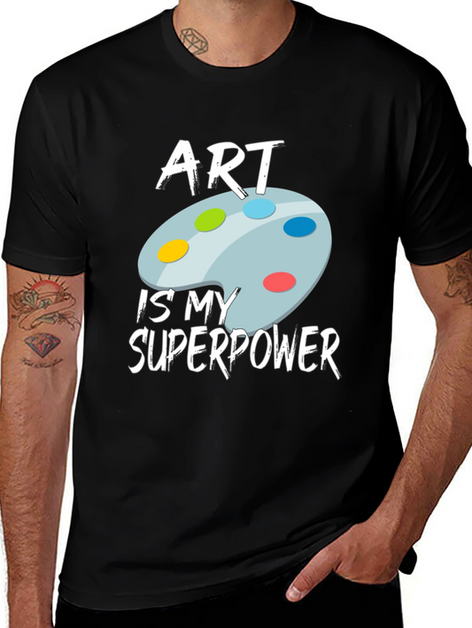 Art is My Superpower Black T-Shirt