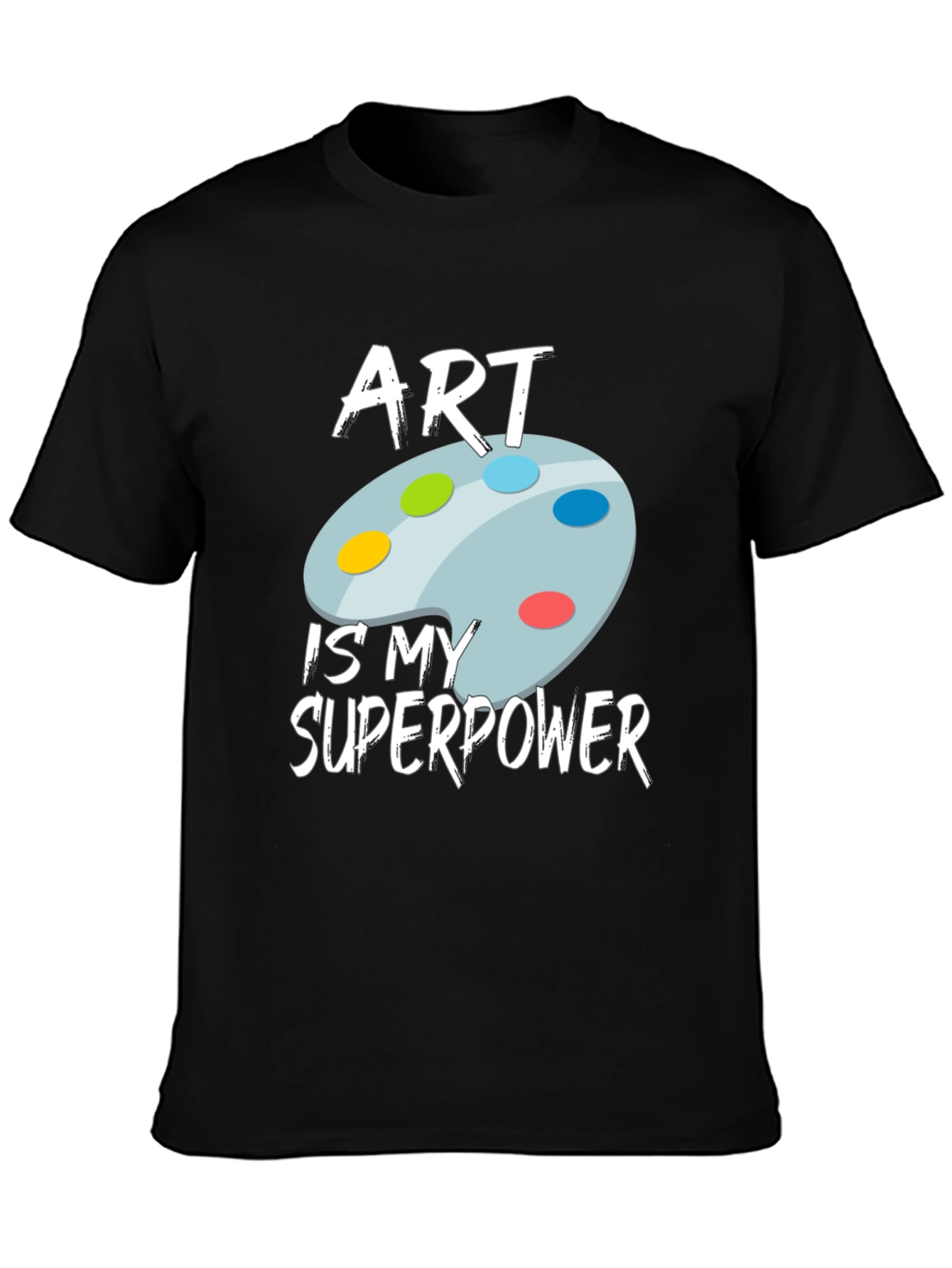 Art is My Superpower Black T-Shirt