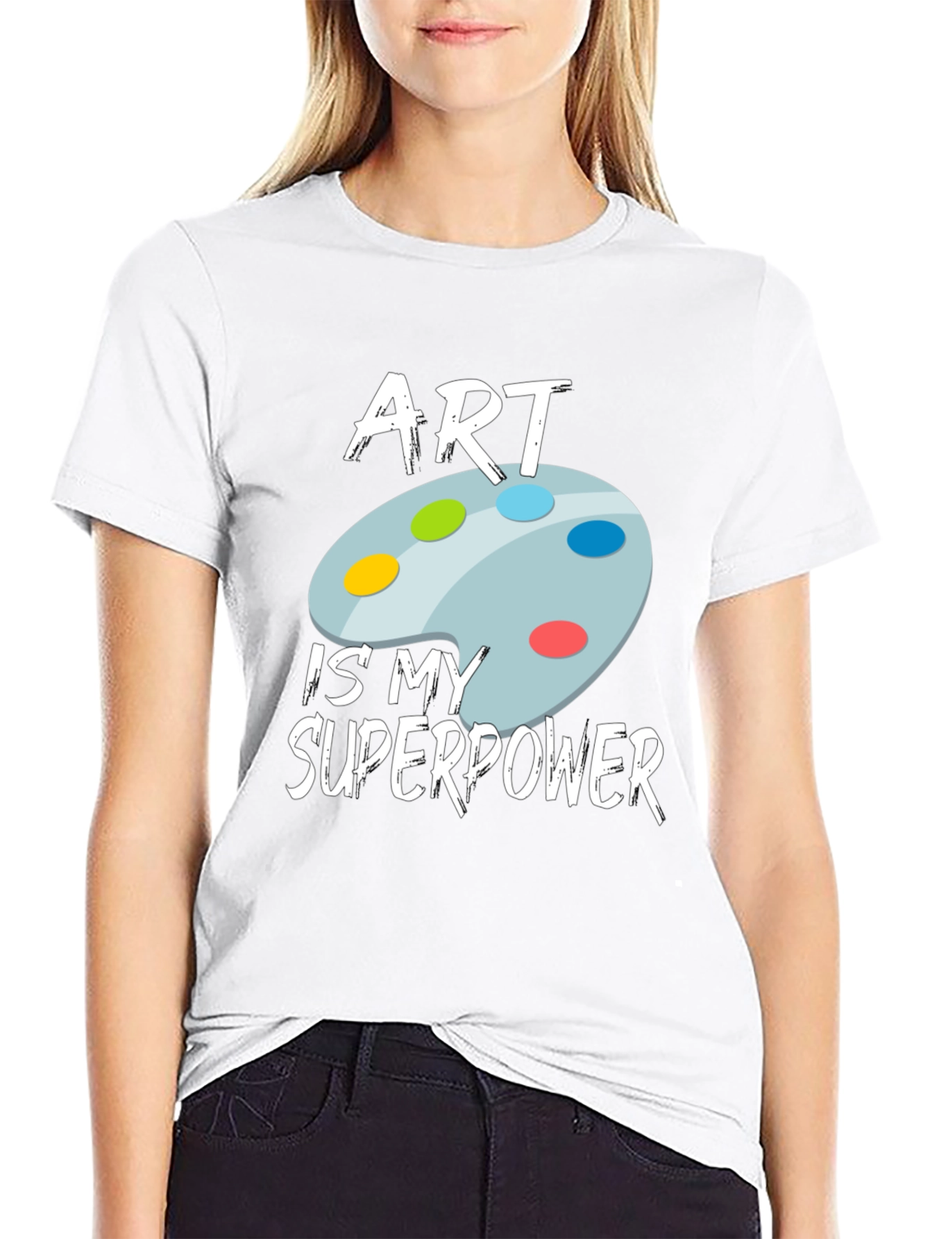 Art is My Superpower Black T-Shirt