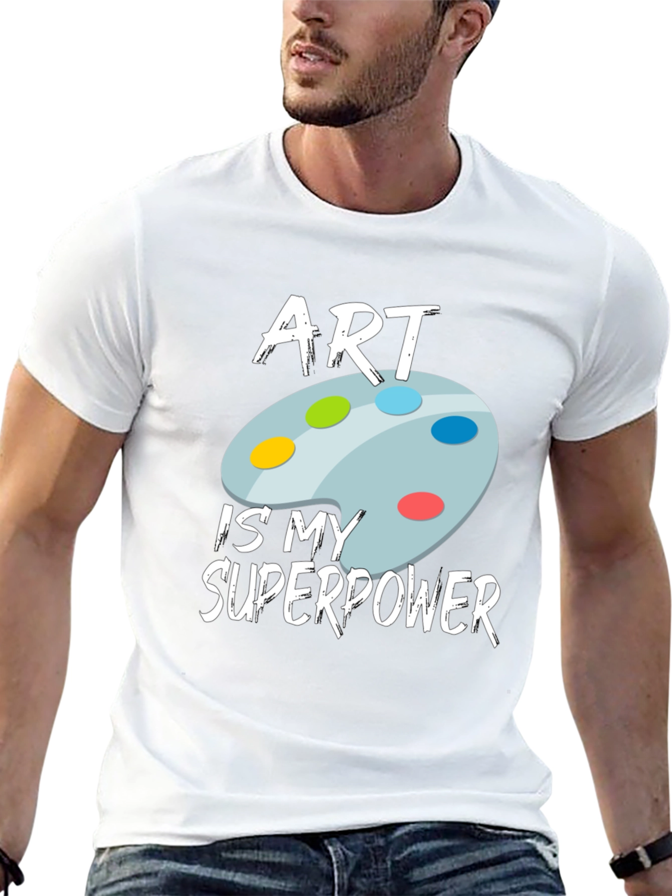 Art is My Superpower Black T-Shirt
