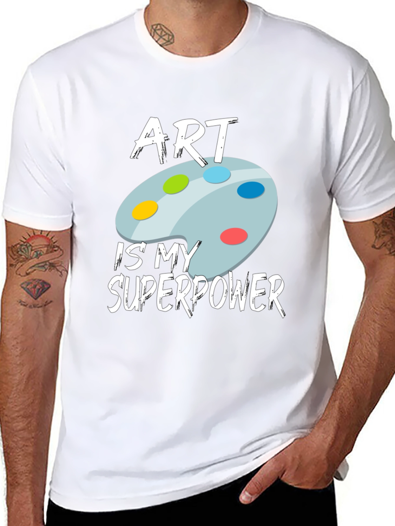 Art is My Superpower Black T-Shirt