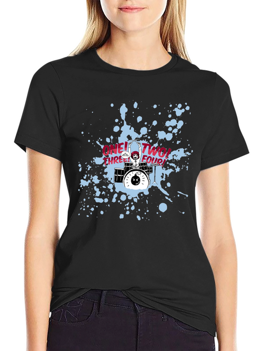 Scott Pilgrim Drummer T-Shirt: One Two Three Four!