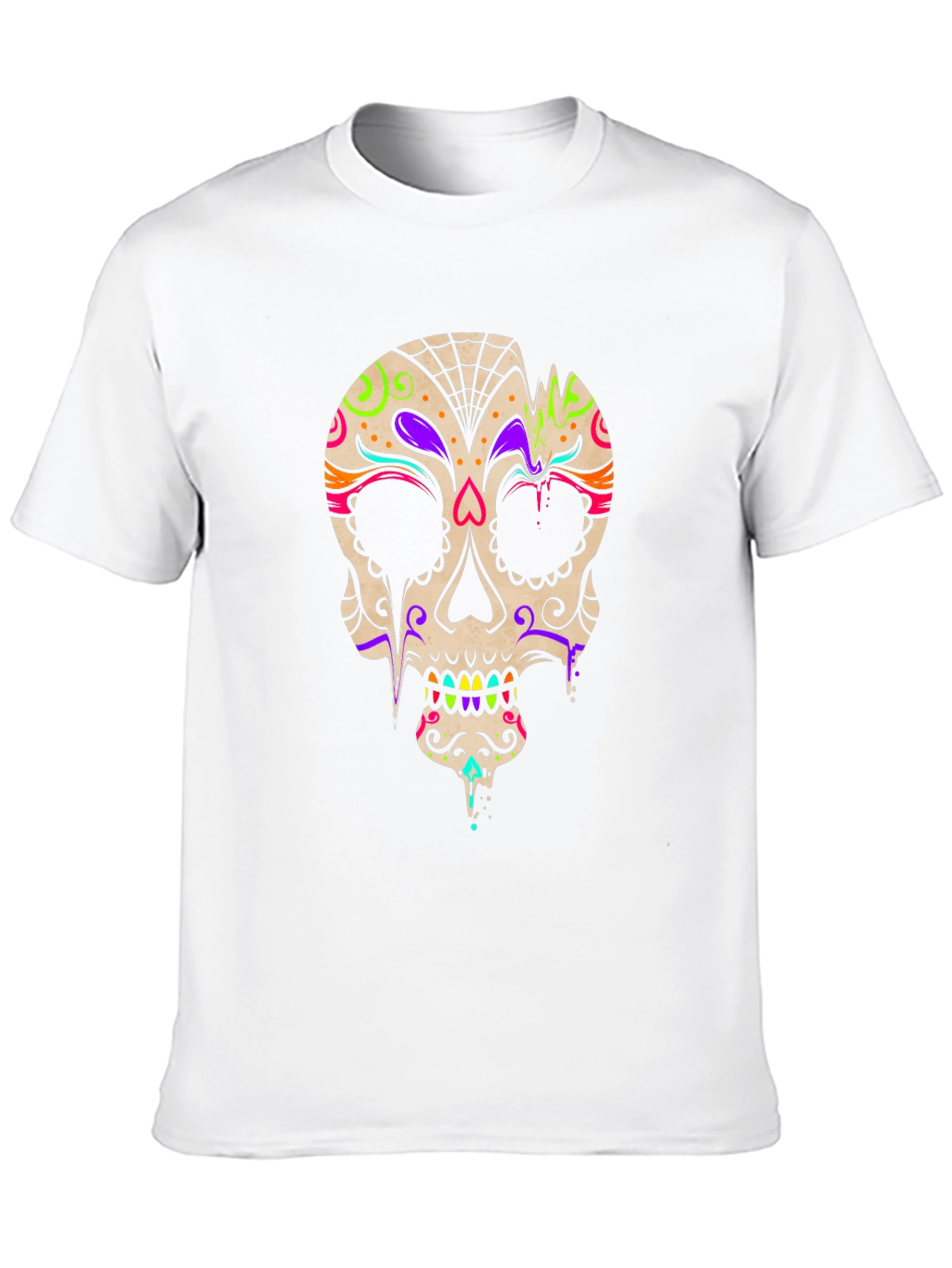 Day of the Dead Skull Graphic T-Shirt