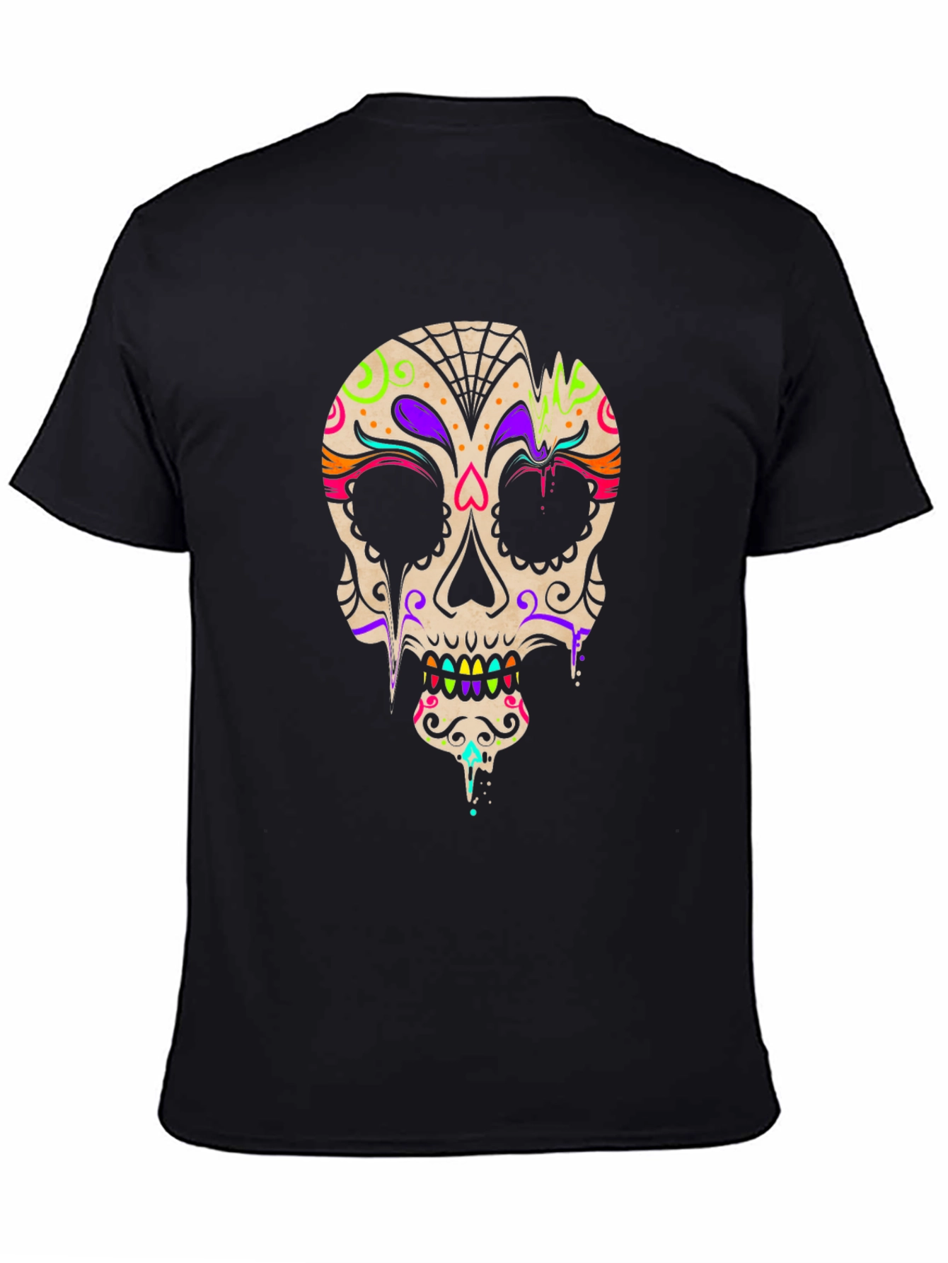 Day of the Dead Skull Graphic T-Shirt