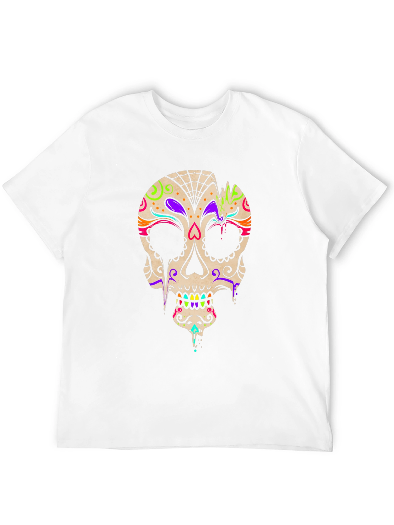 Day of the Dead Skull Graphic T-Shirt