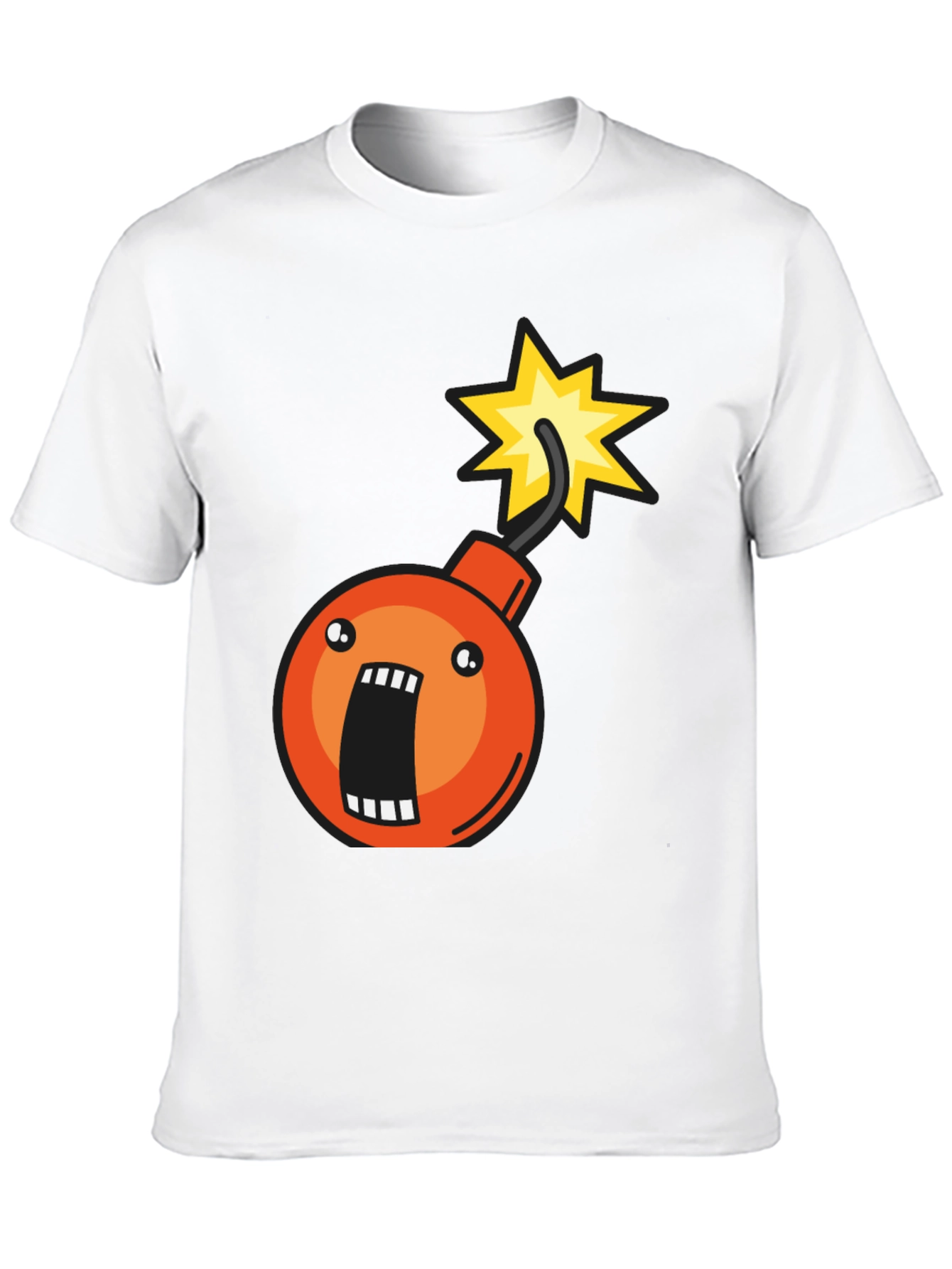 Bomb Graphic T-Shirt - Short Sleeve Crew Neck