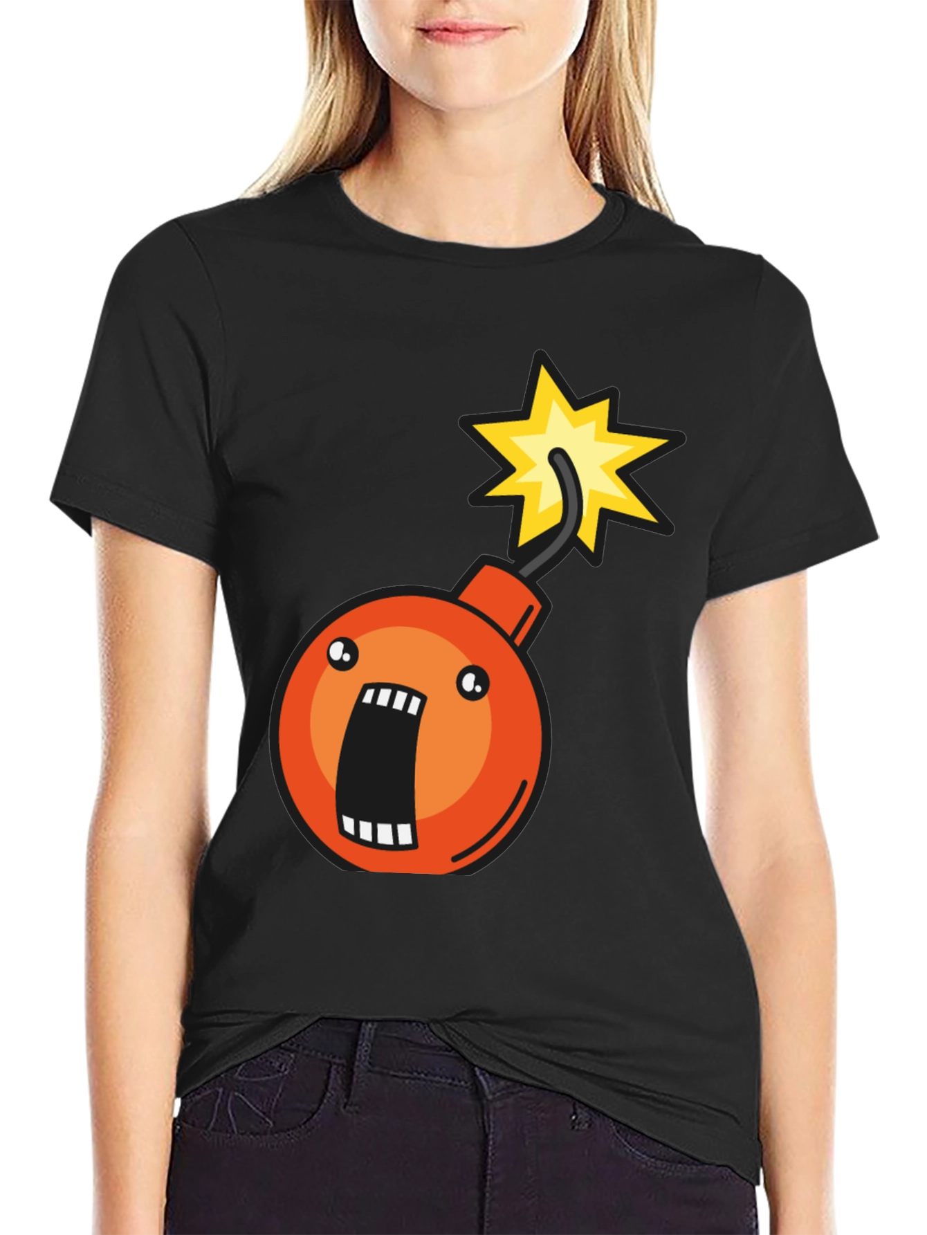 Bomb Graphic T-Shirt - Short Sleeve Crew Neck