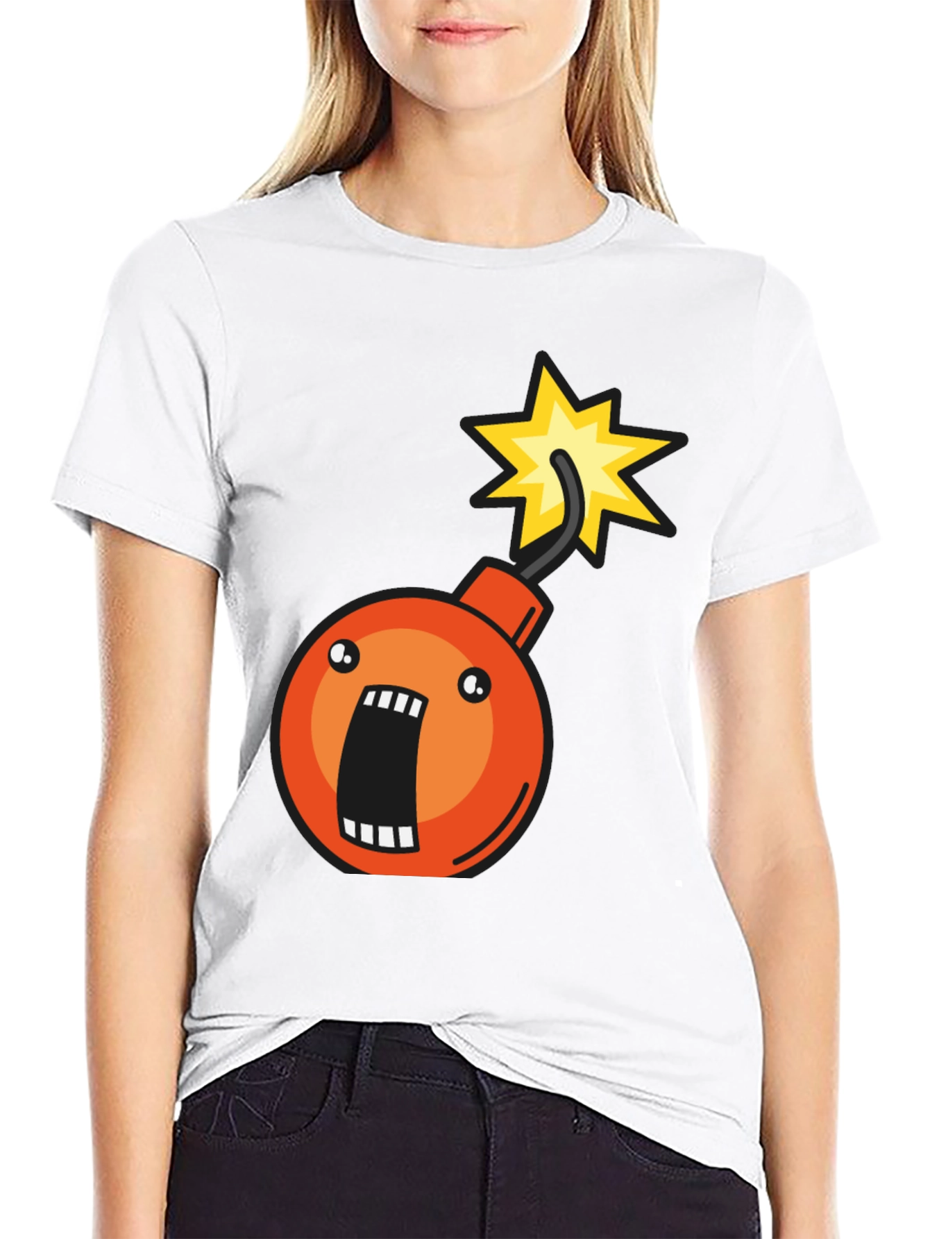 Bomb Graphic T-Shirt - Short Sleeve Crew Neck