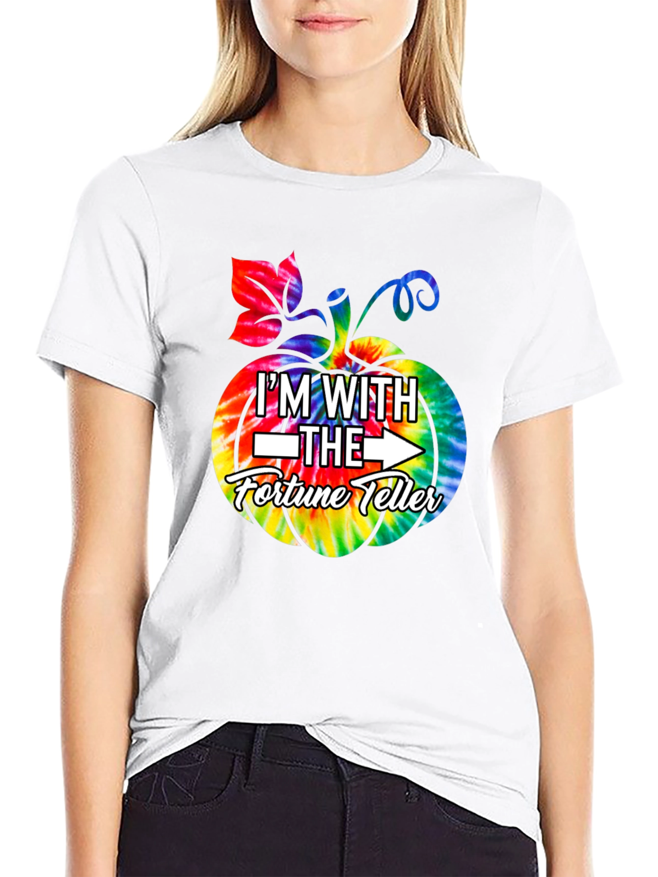 Im With the Fortune Teller Halloween Pumpkin T-Shirt
