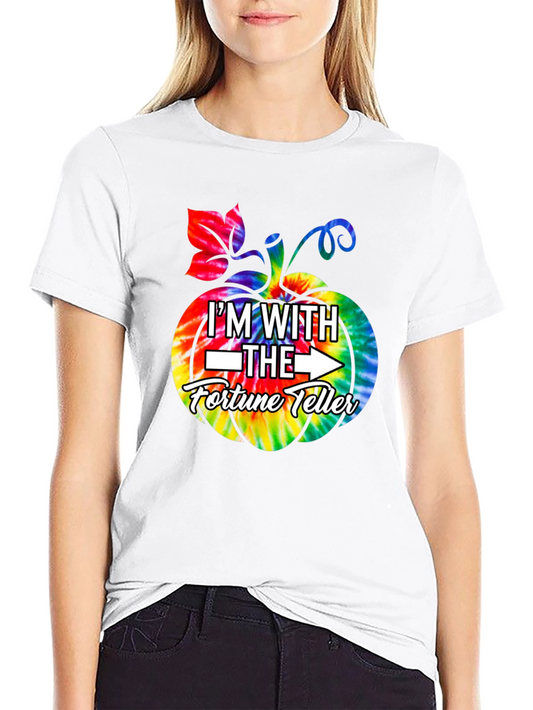 Im With the Fortune Teller Halloween Pumpkin T-Shirt